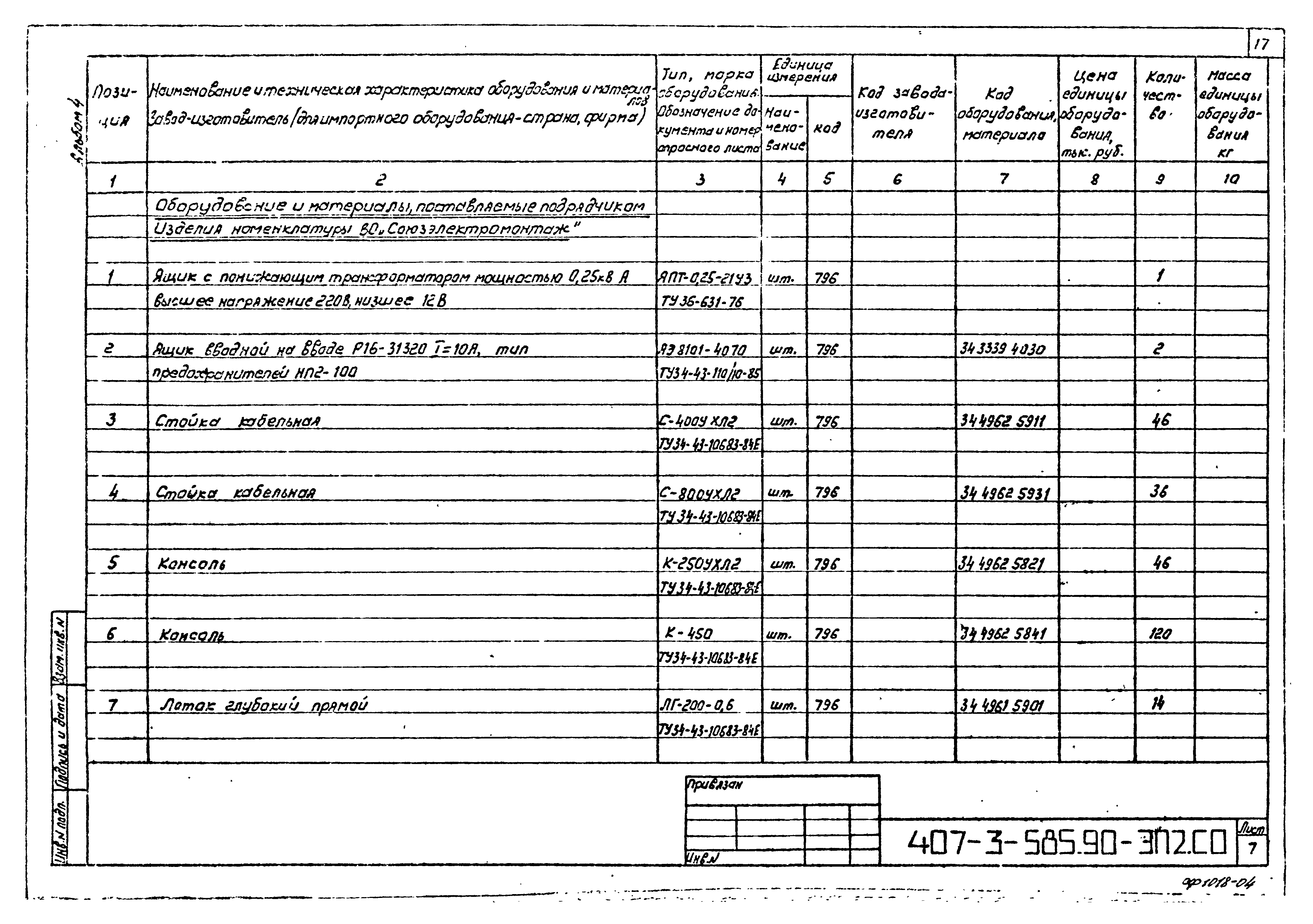 Типовой проект 407-3-585.90