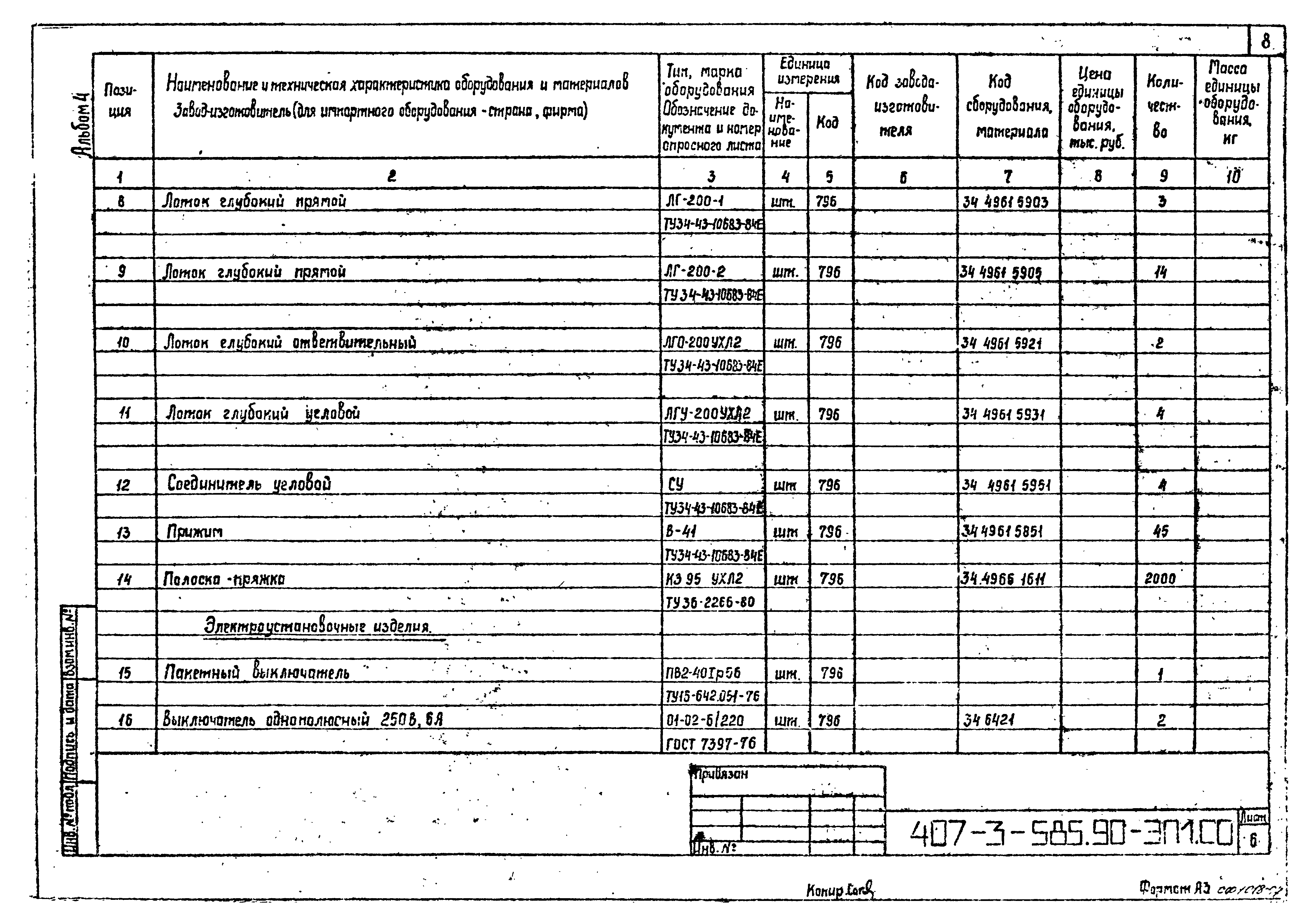 Типовой проект 407-3-585.90