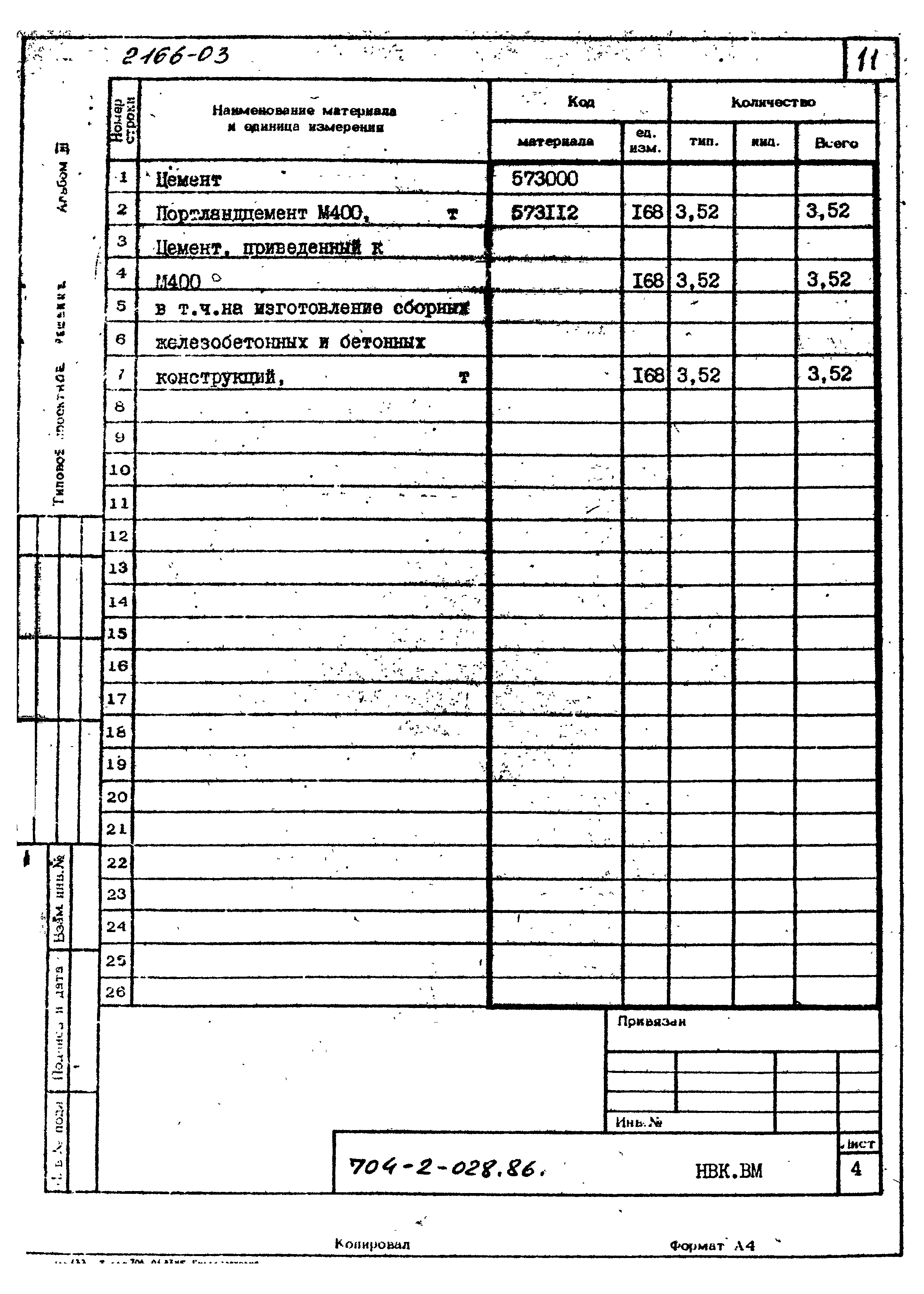 Типовые проектные решения 704-2-028.86