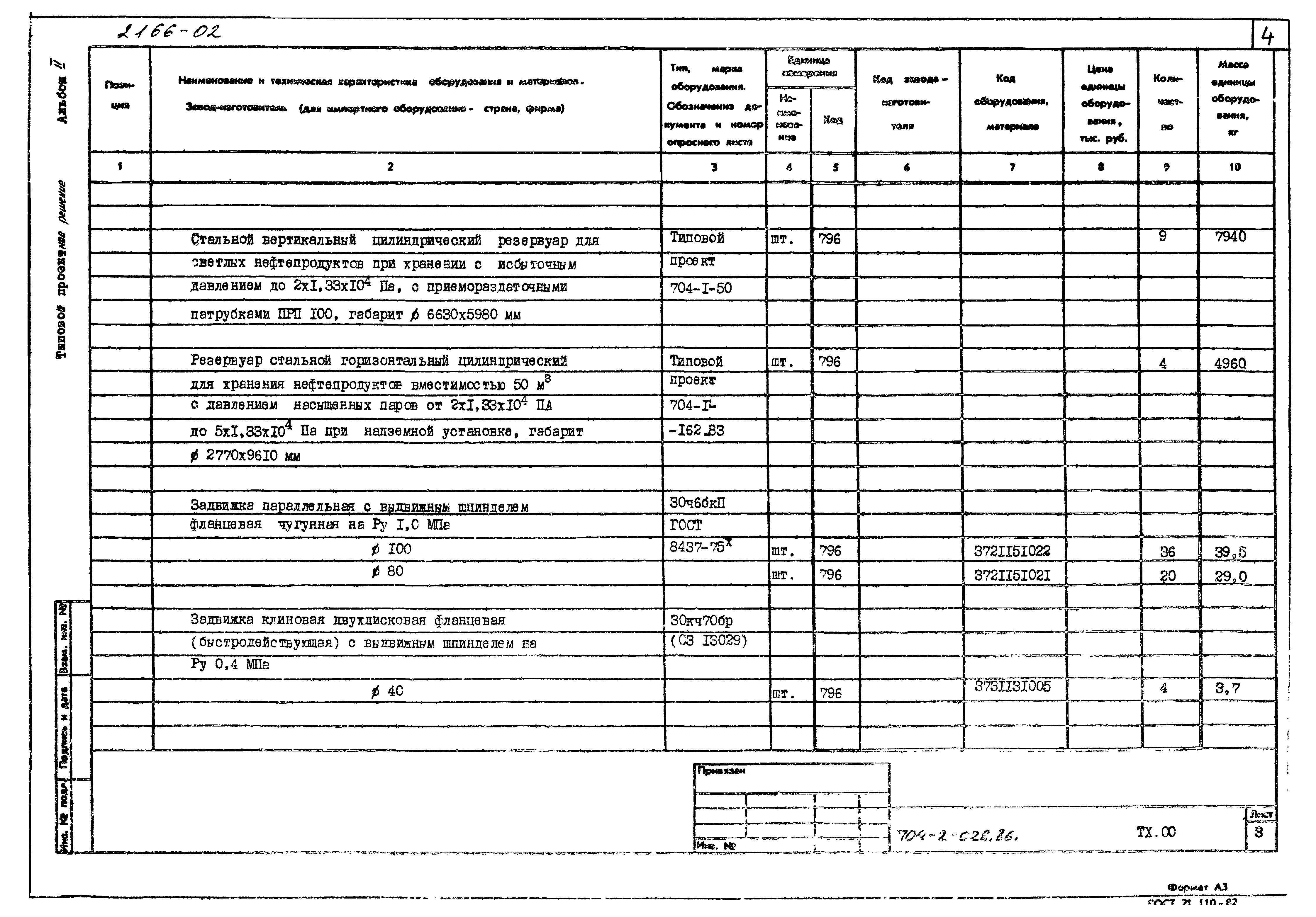 Типовые проектные решения 704-2-028.86