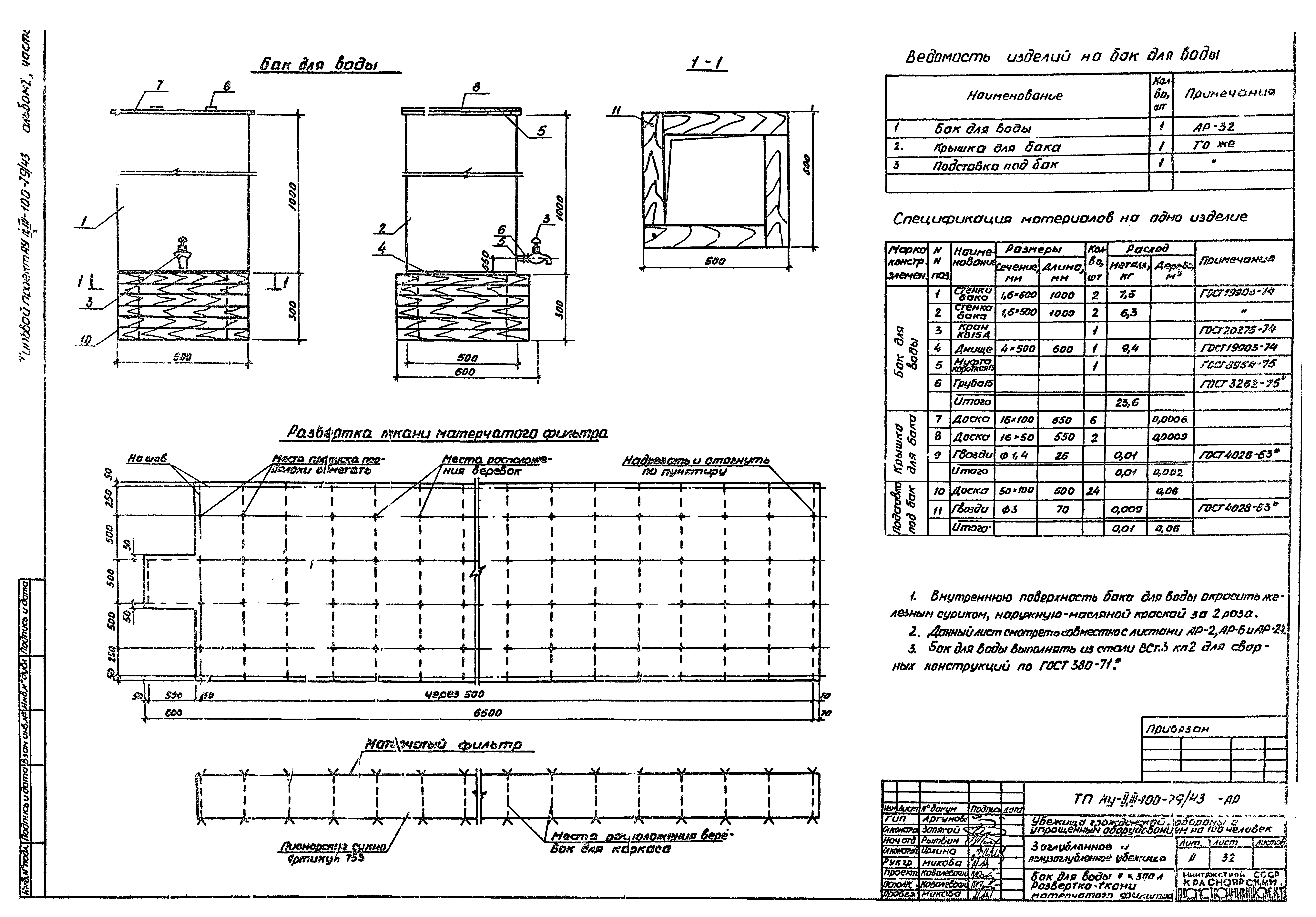 Типовой проект Ау-II,III-100-79/43