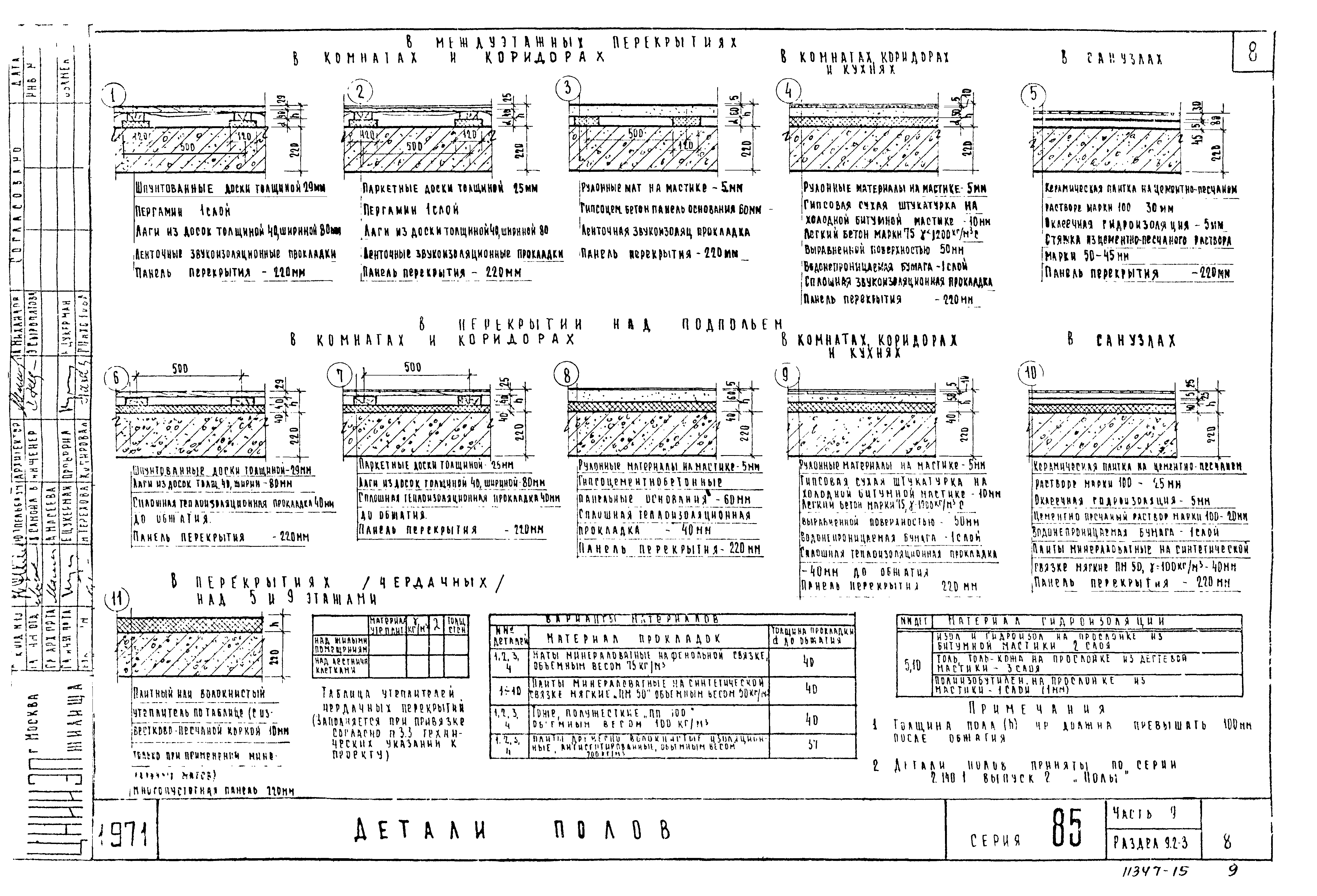 Типовой проект Серия 85