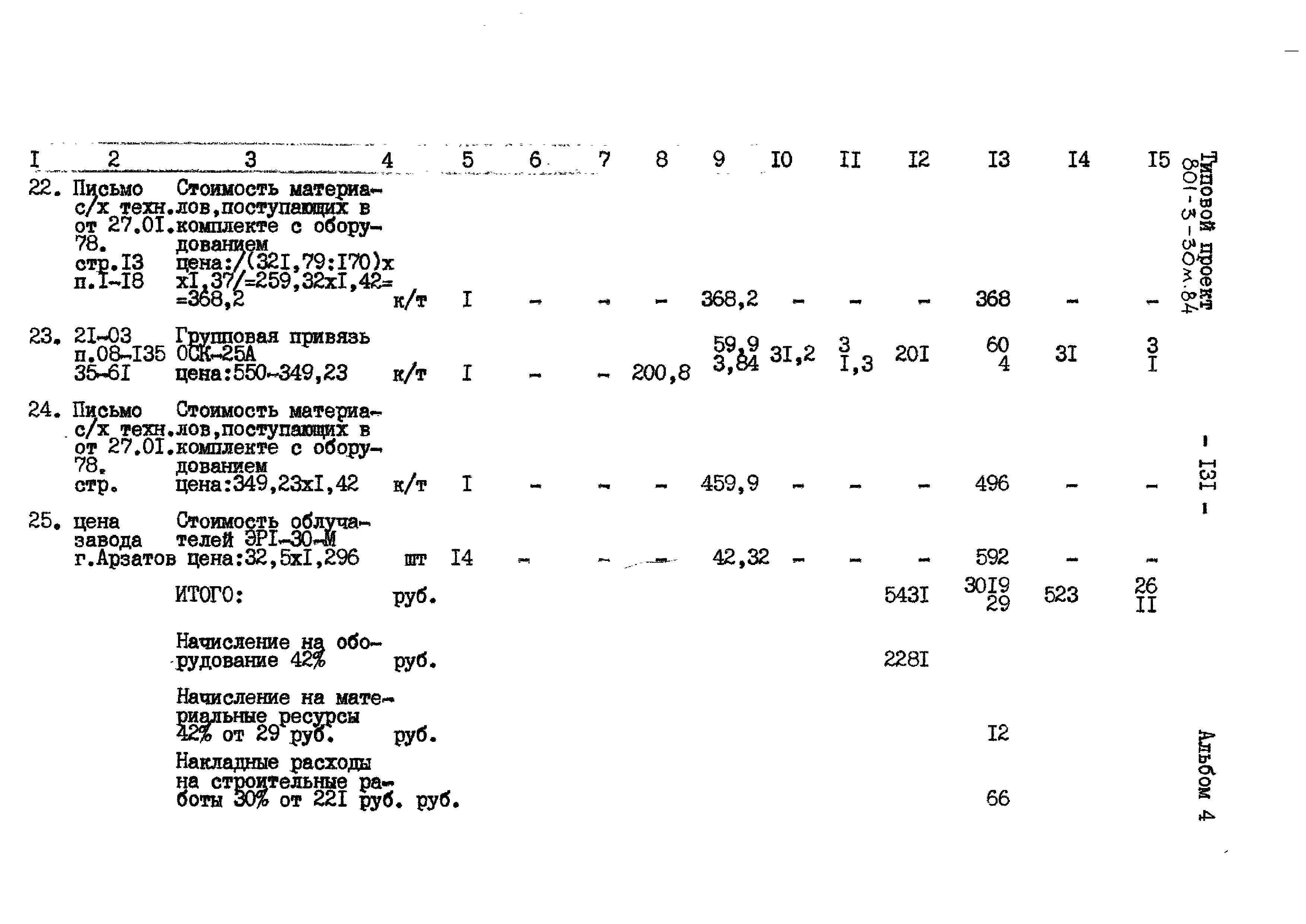 Типовой проект 801-3-30м.84