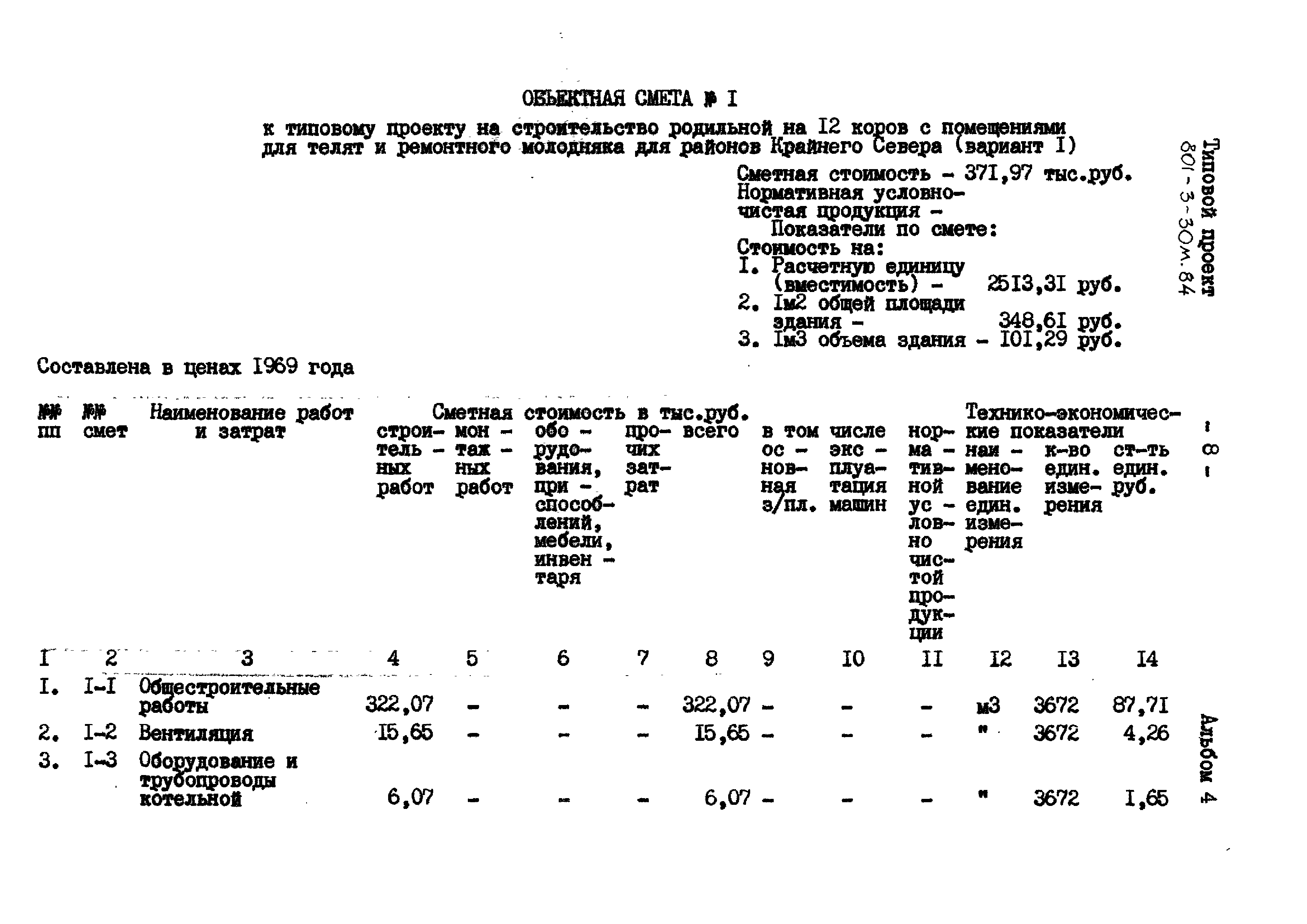 Типовой проект 801-3-30м.84