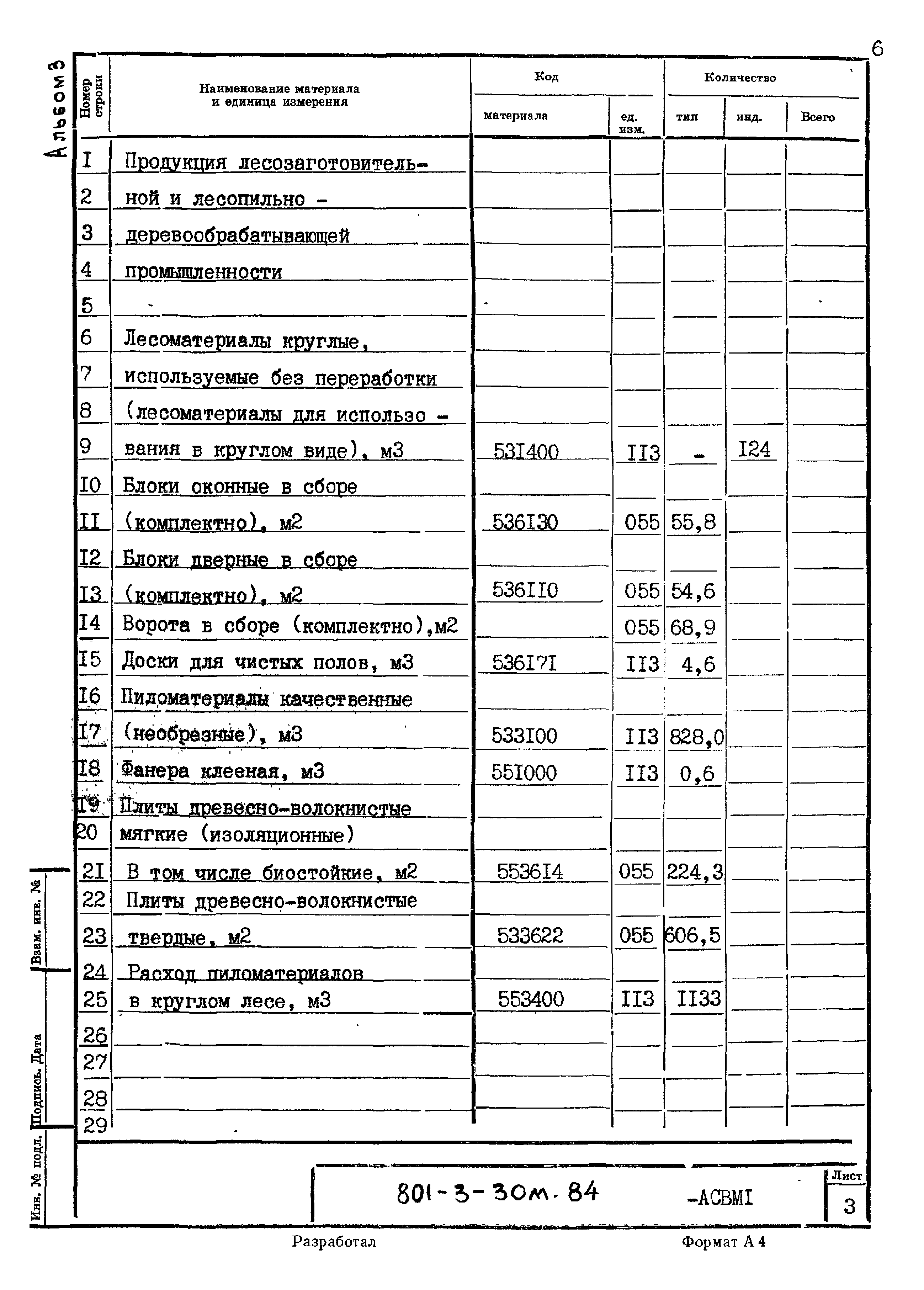 Типовой проект 801-3-30м.84