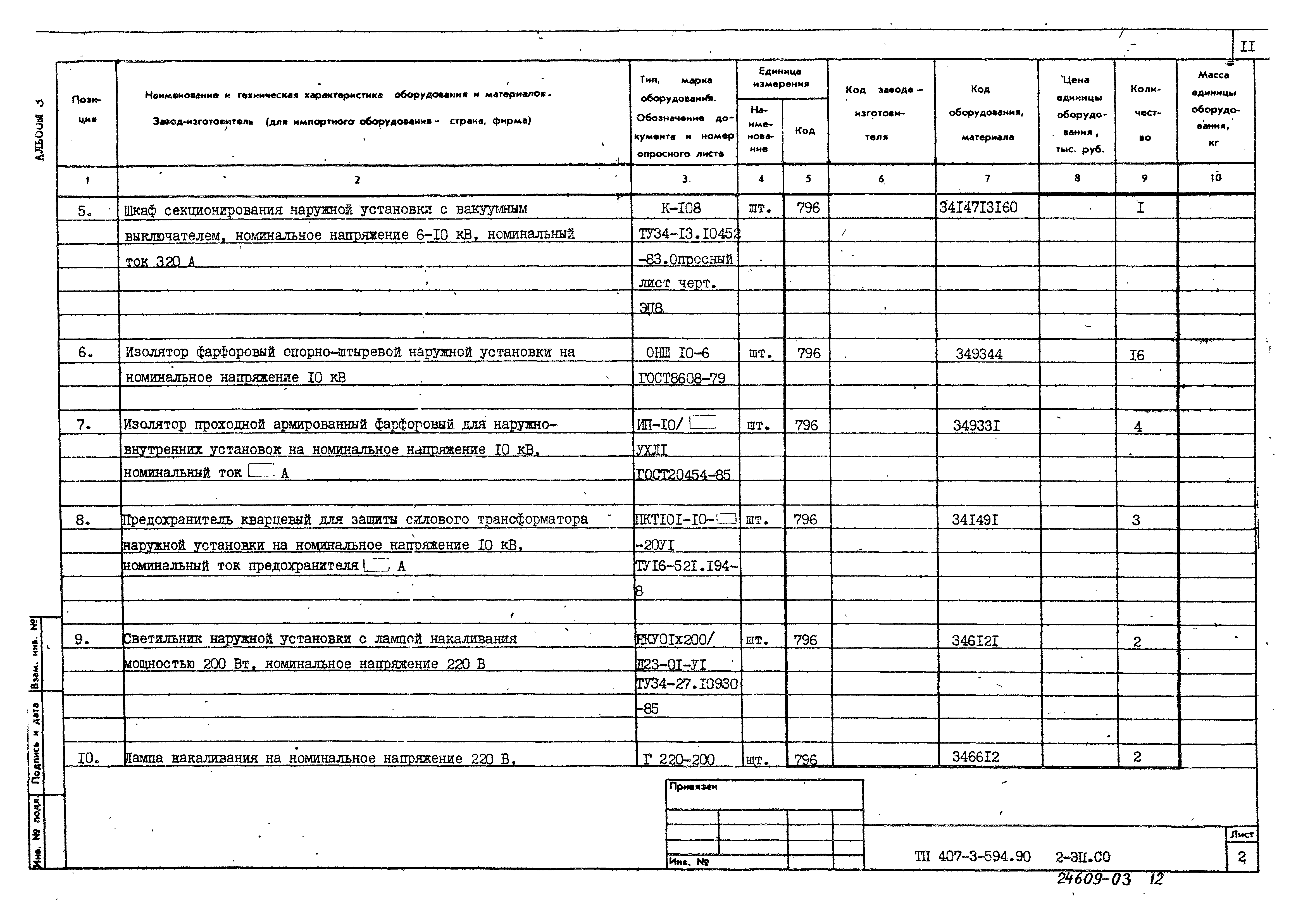 Типовой проект 407-3-594.90