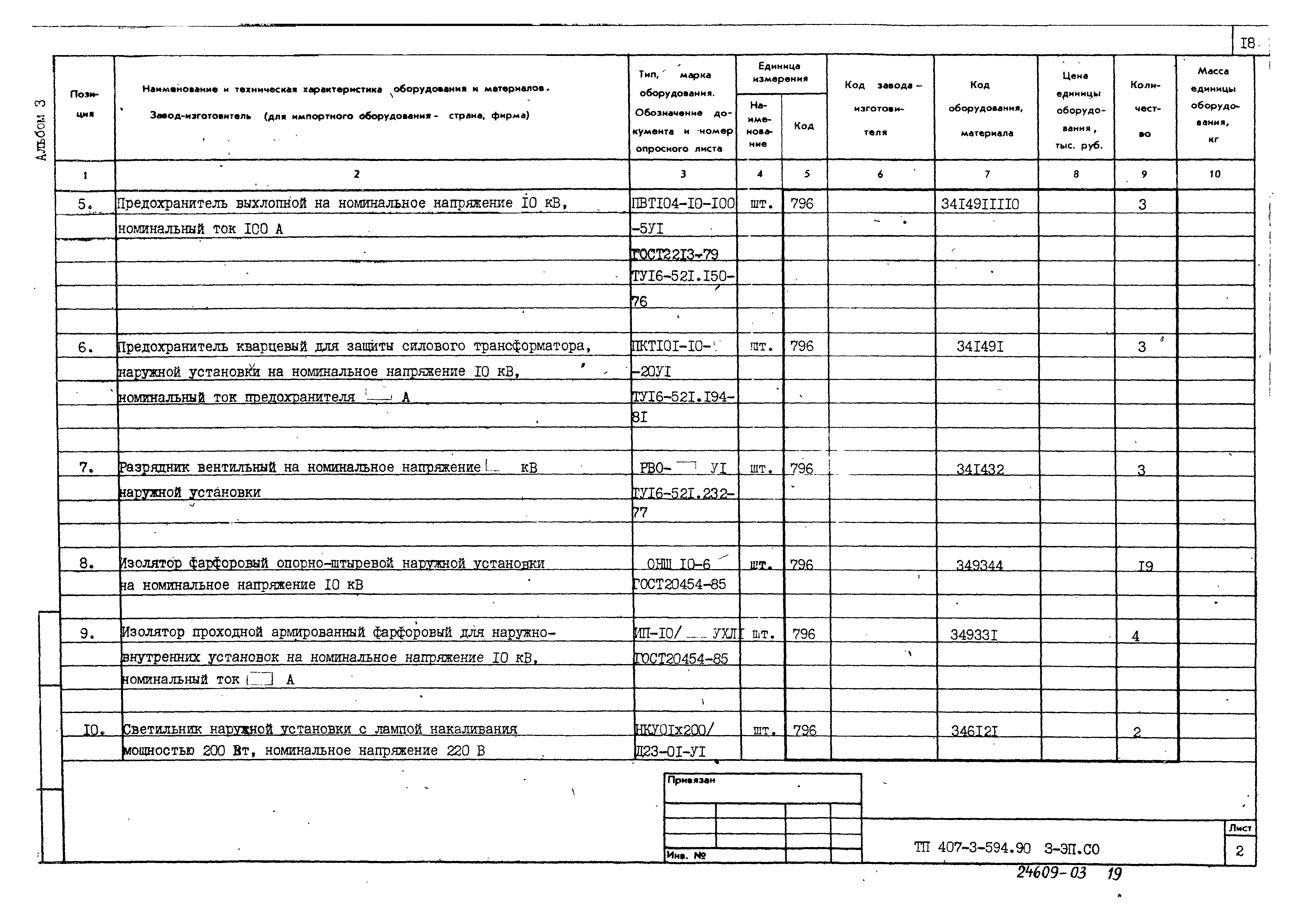 Типовой проект 407-3-594.90