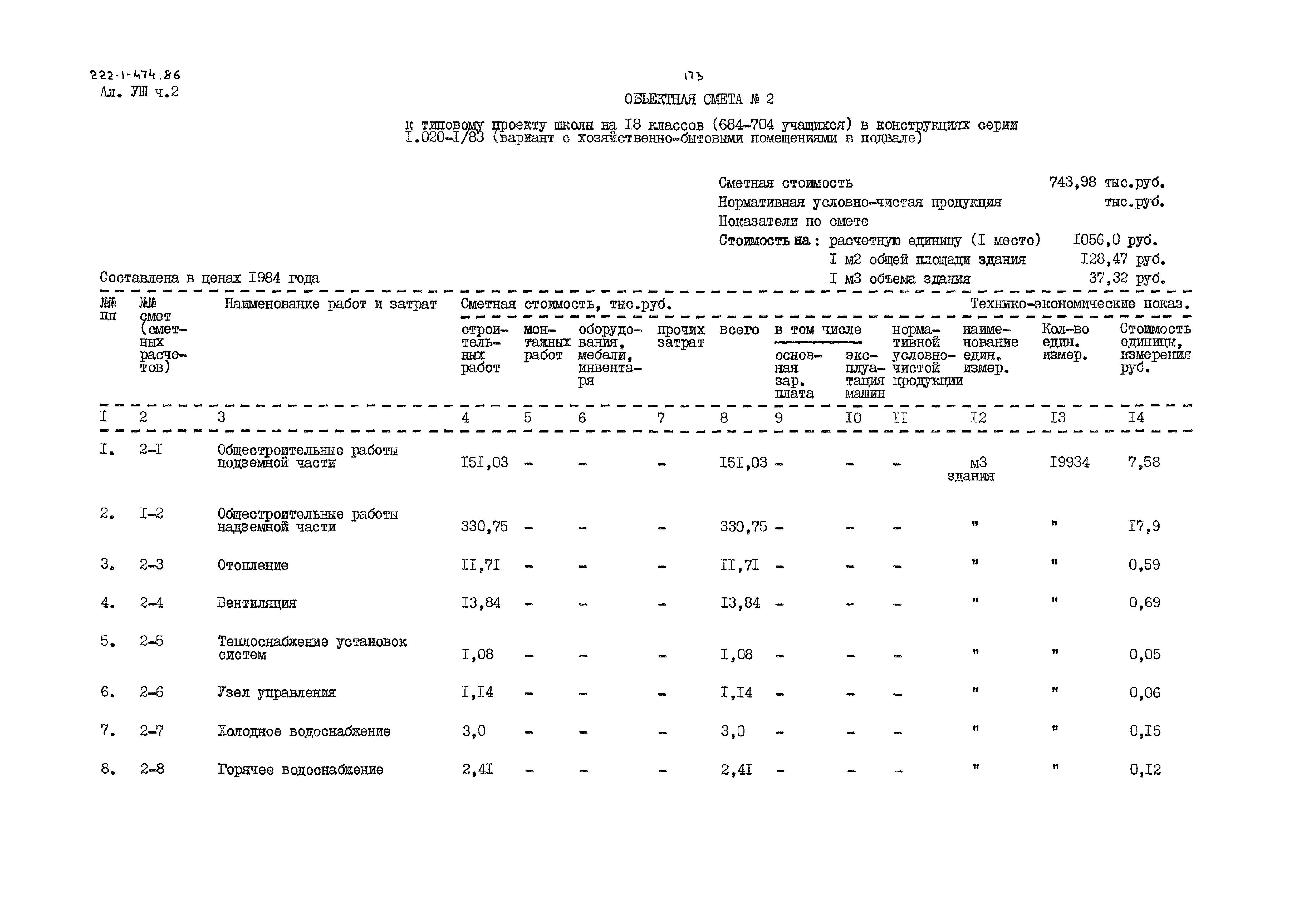 Типовой проект 222-1-474.86