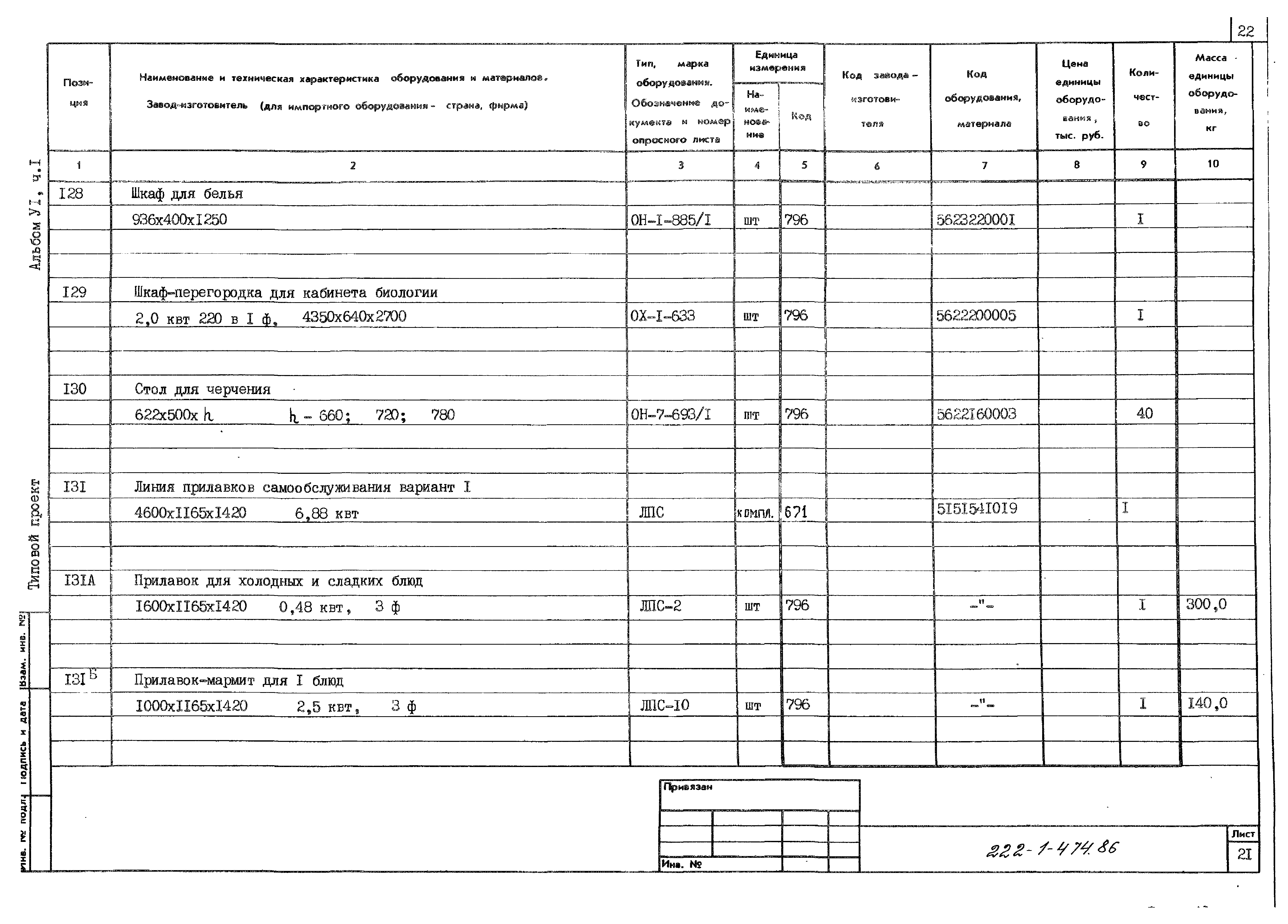 Типовой проект 222-1-474.86