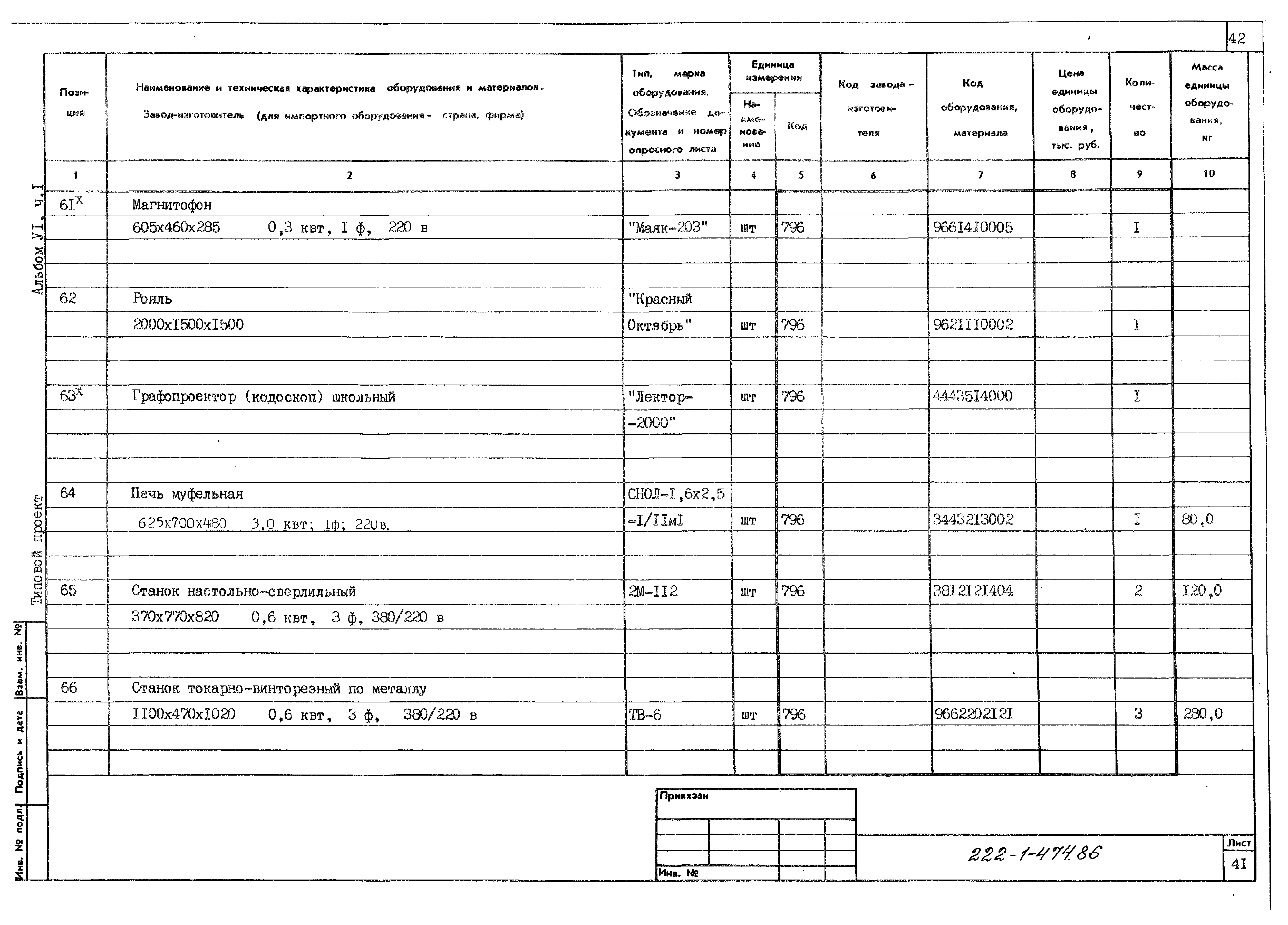 Типовой проект 222-1-474.86