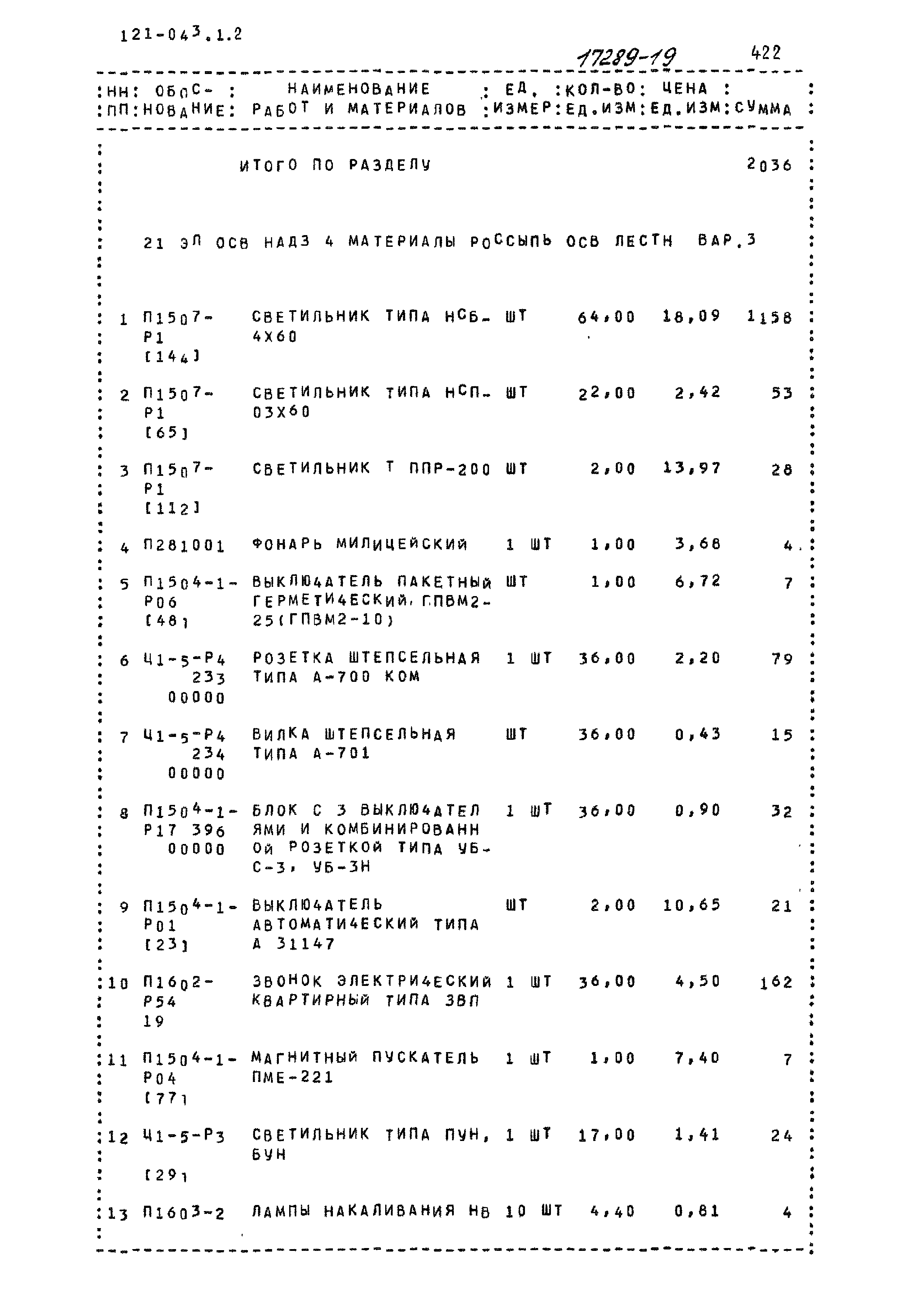 Типовой проект 121-043/1.2