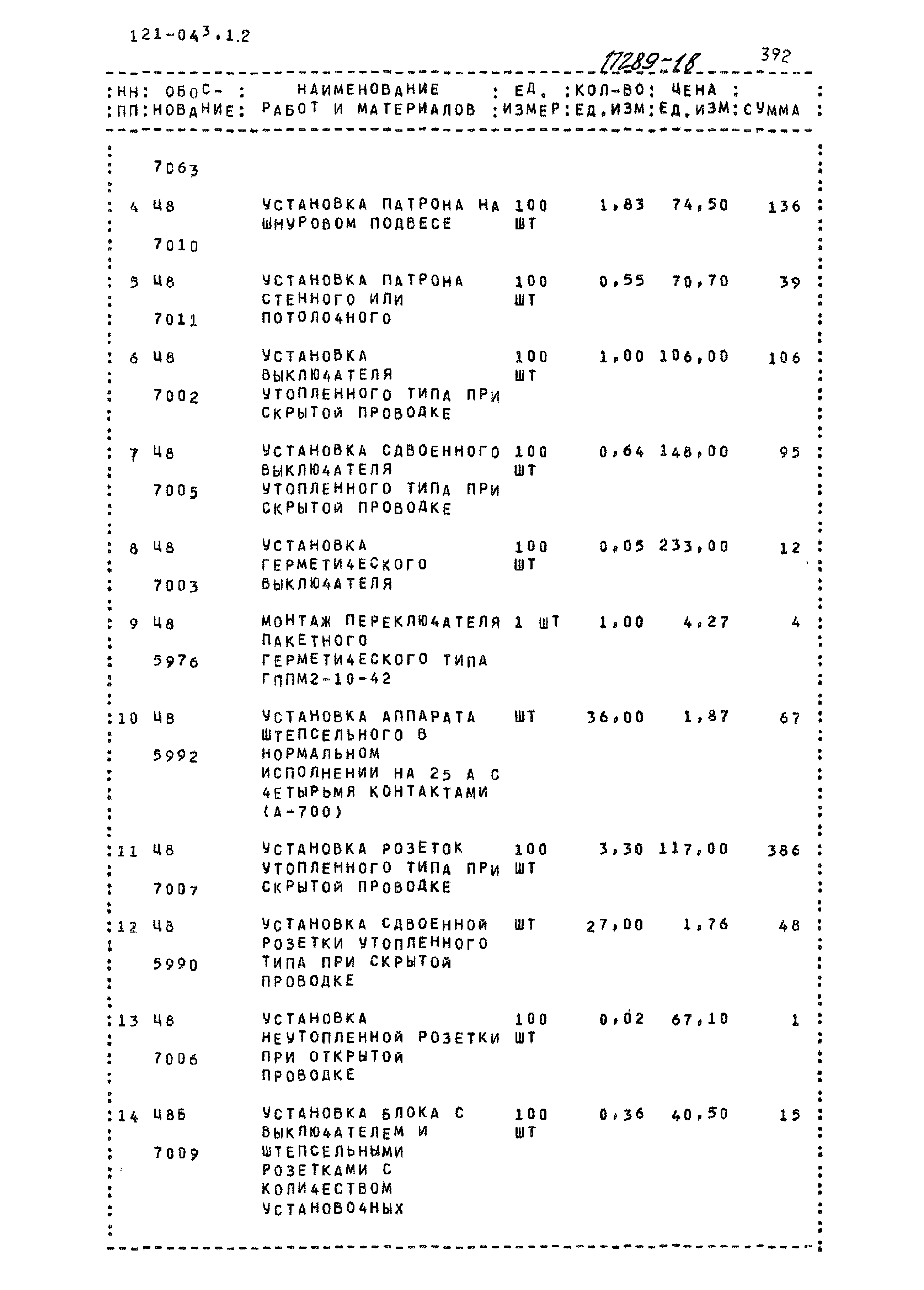 Типовой проект 121-043/1.2