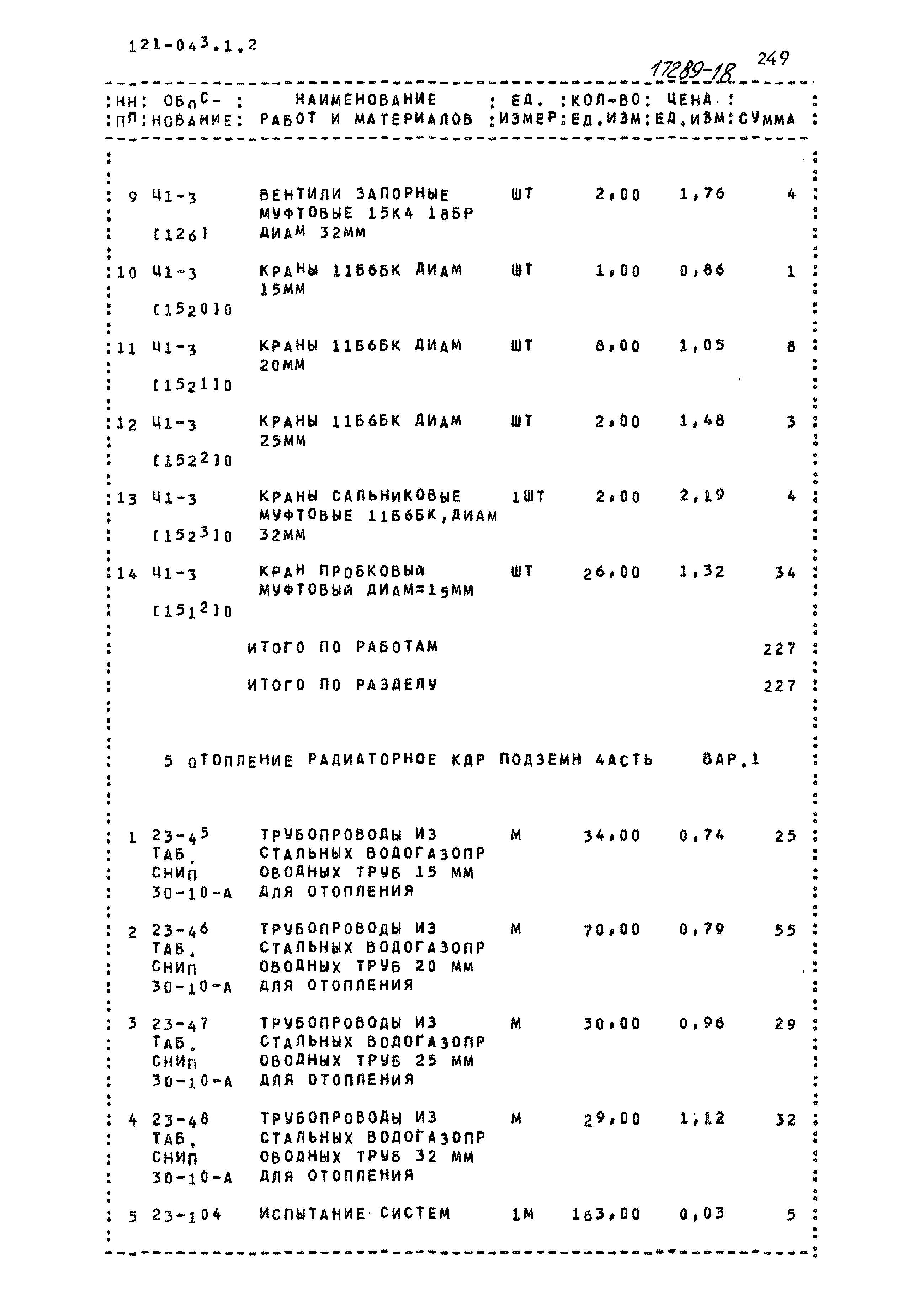 Типовой проект 121-043/1.2