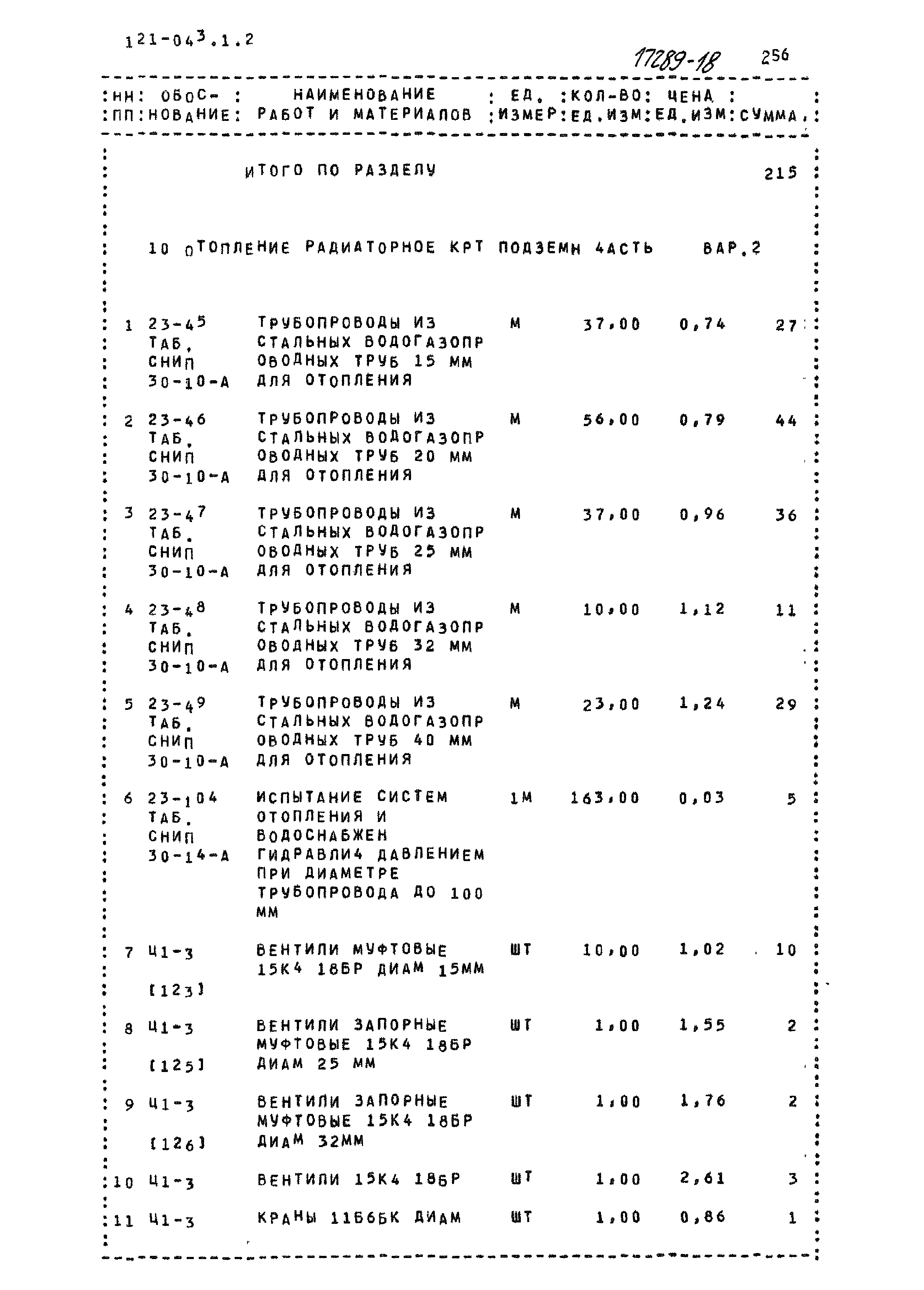 Типовой проект 121-043/1.2