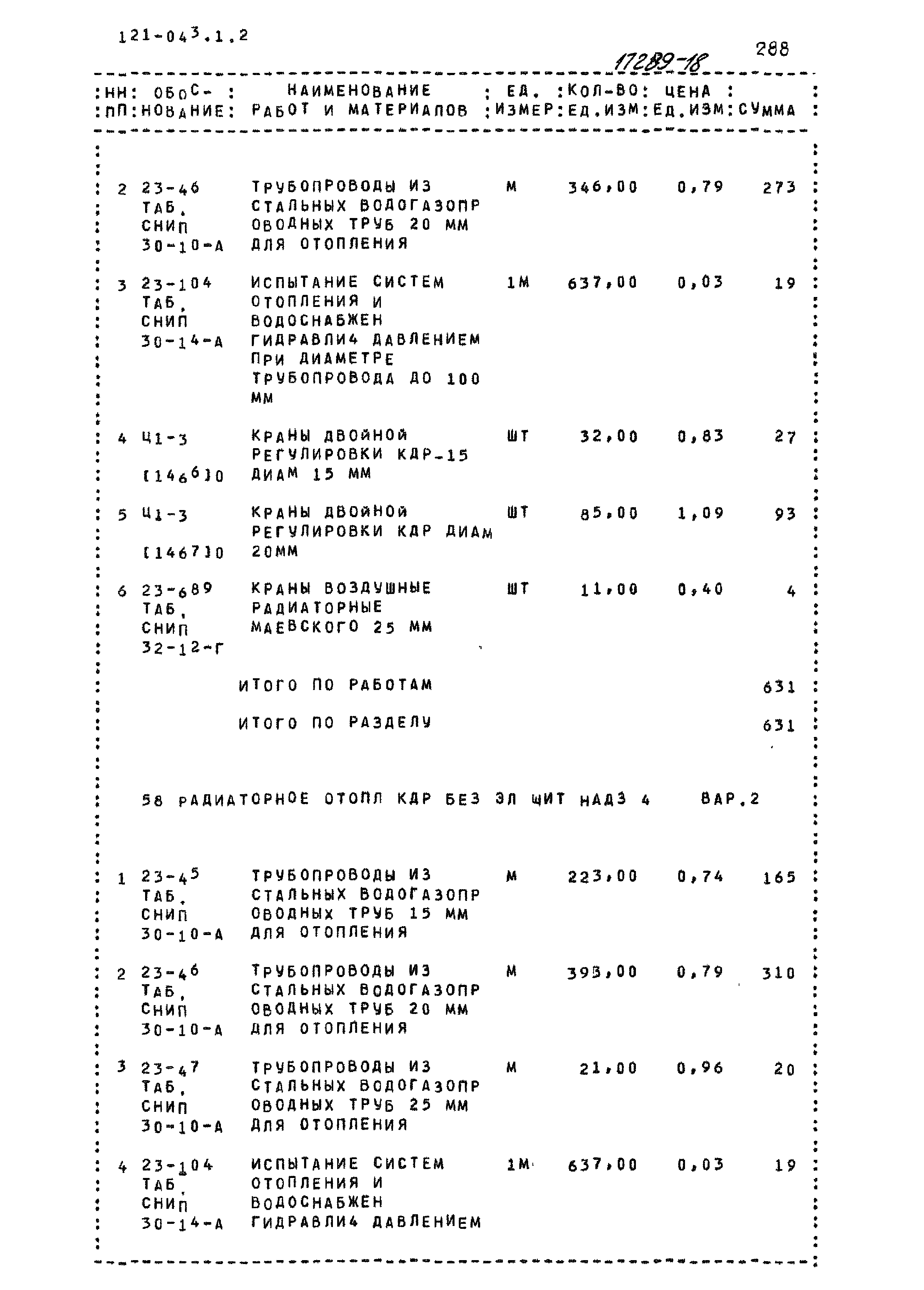 Типовой проект 121-043/1.2