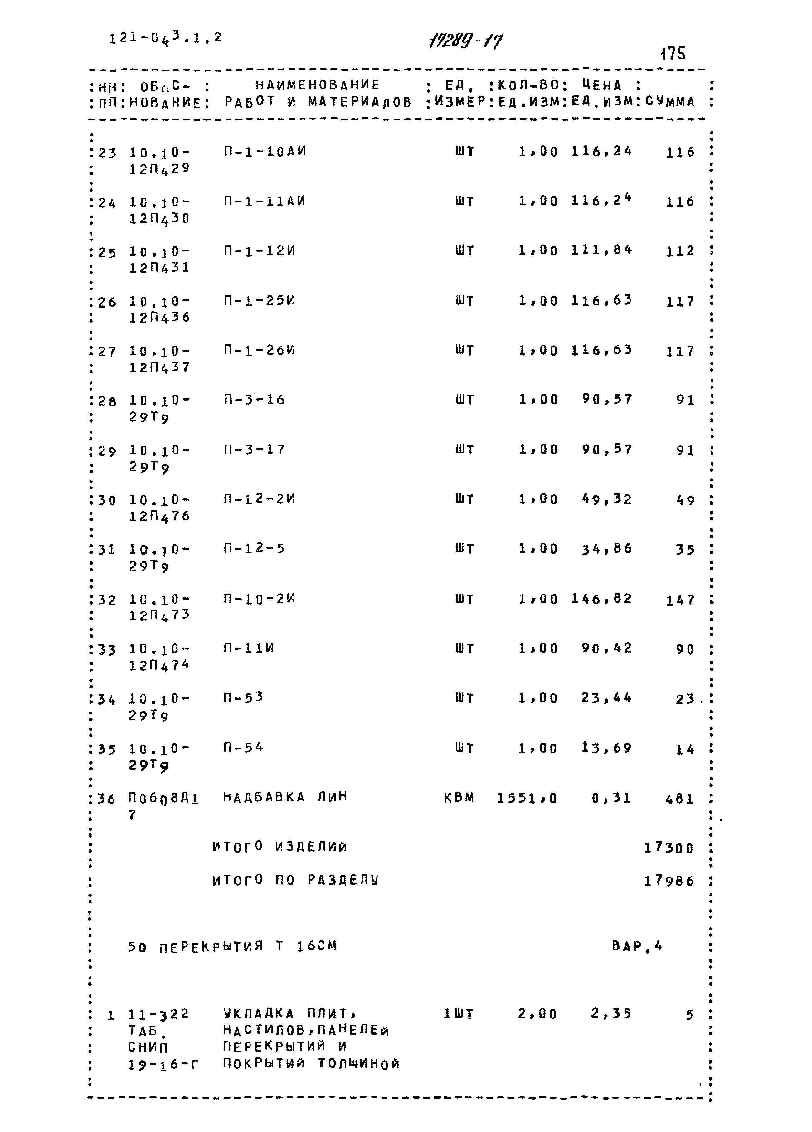 Типовой проект 121-043/1.2