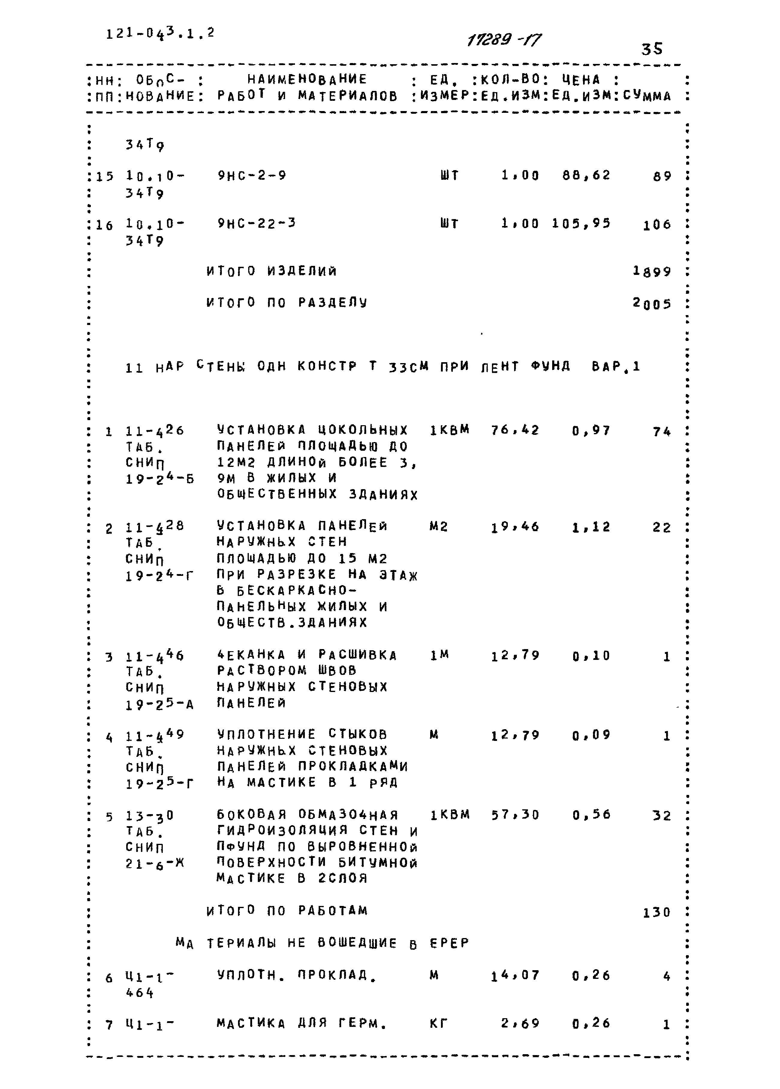 Типовой проект 121-043/1.2