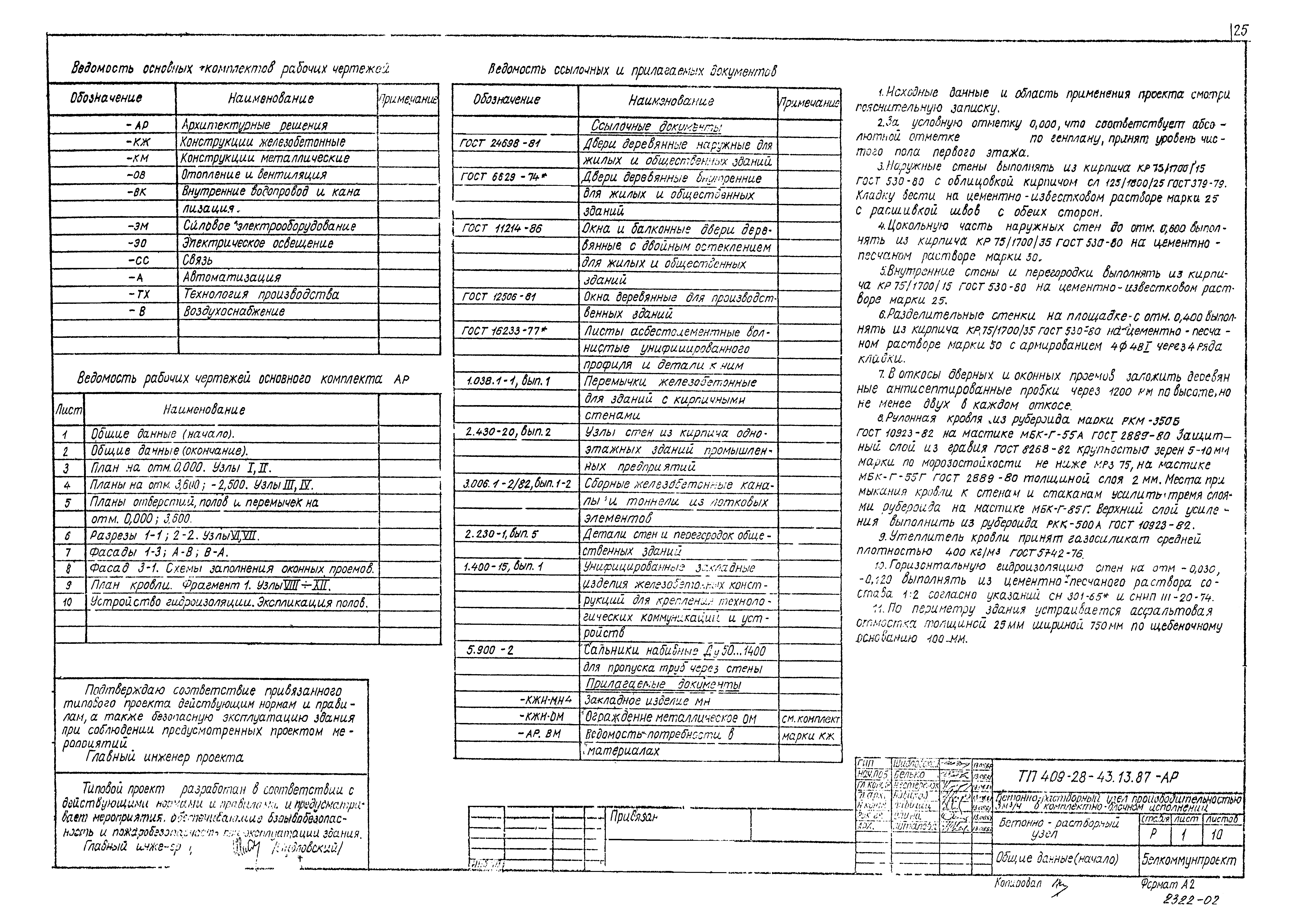 Типовой проект 409-28-43.13.87