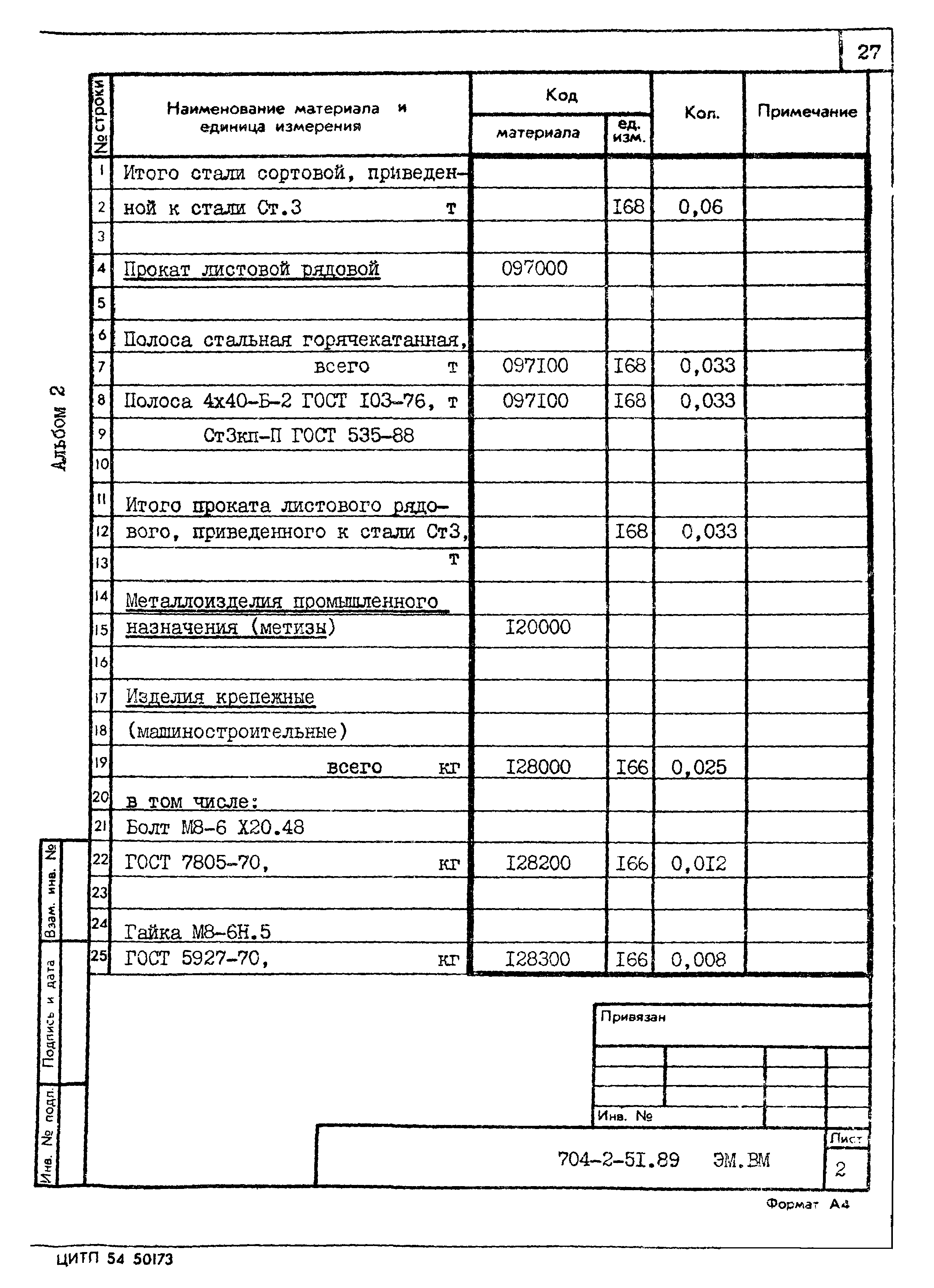 Типовой проект 704-2-51.89