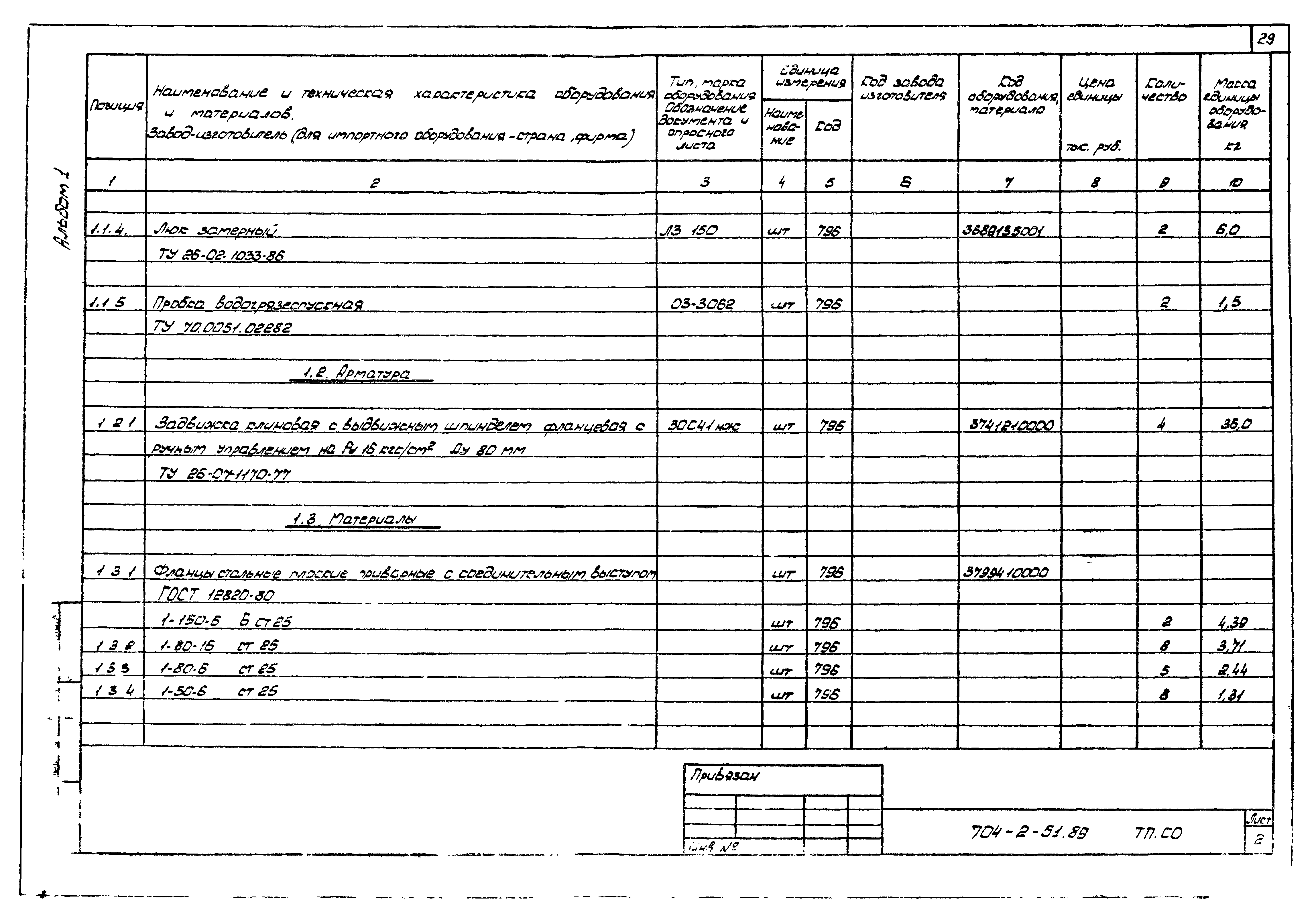 Типовой проект 704-2-51.89