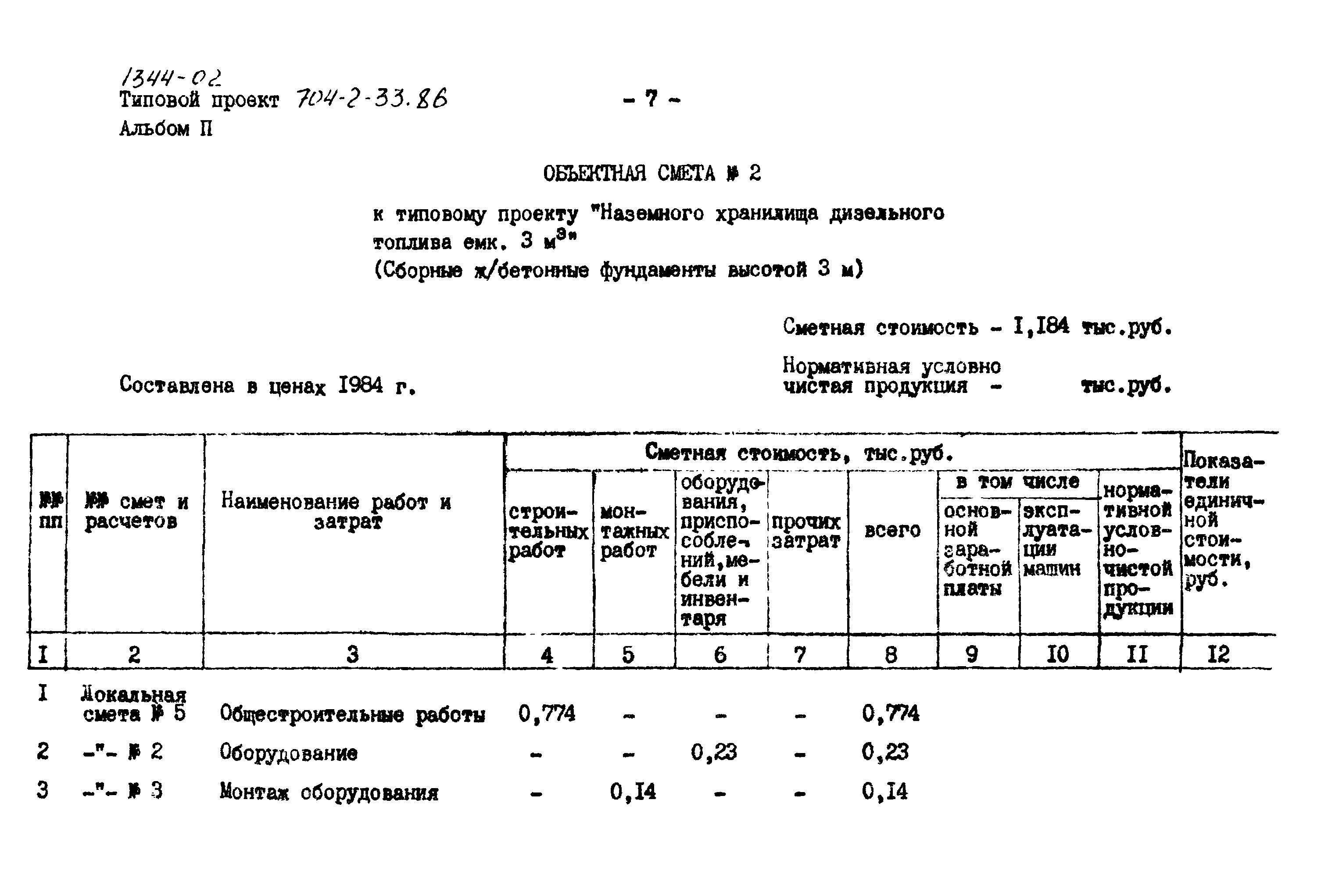 Типовой проект 704-2-33.86