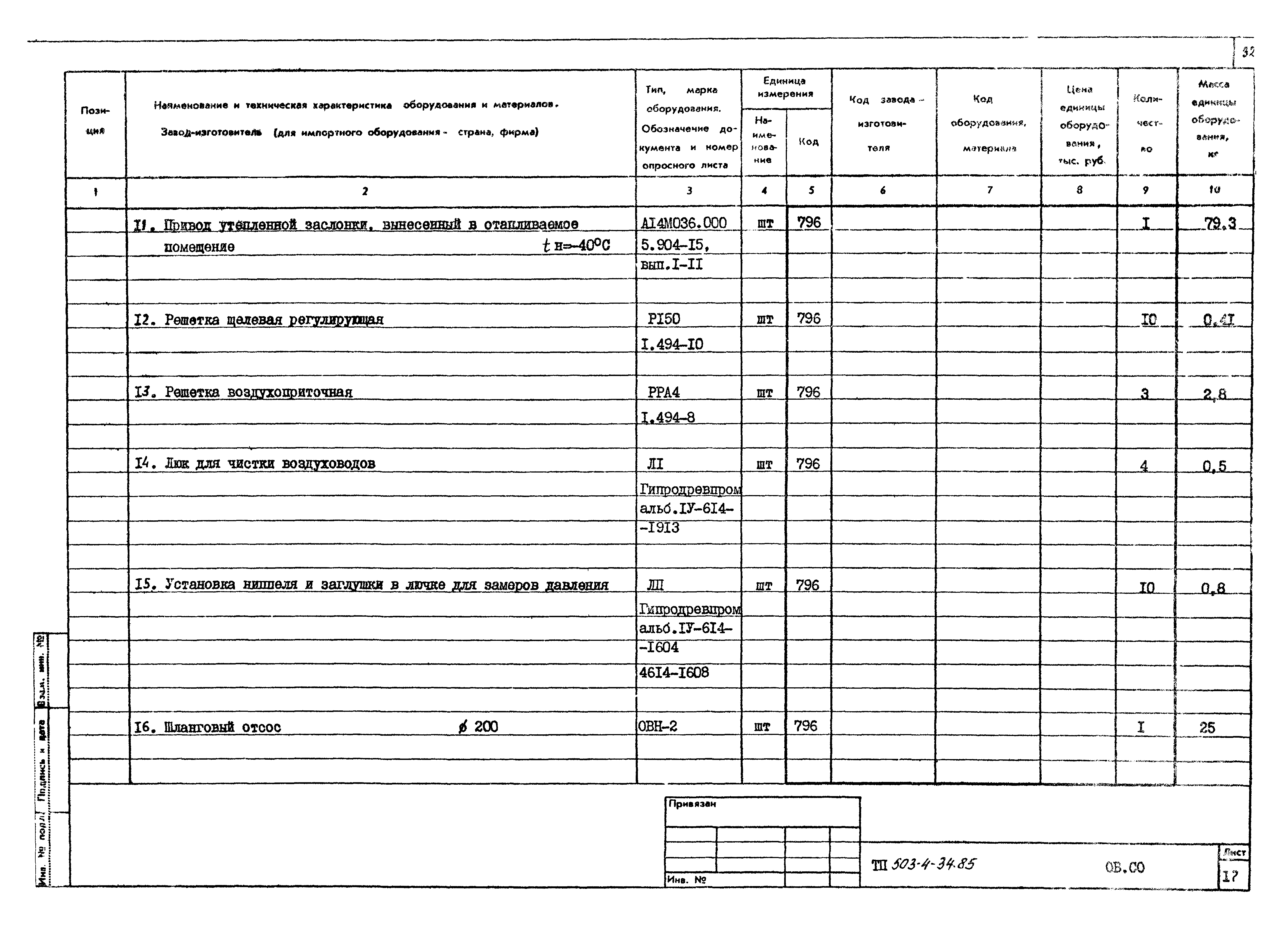 Типовой проект 503-4-34.85