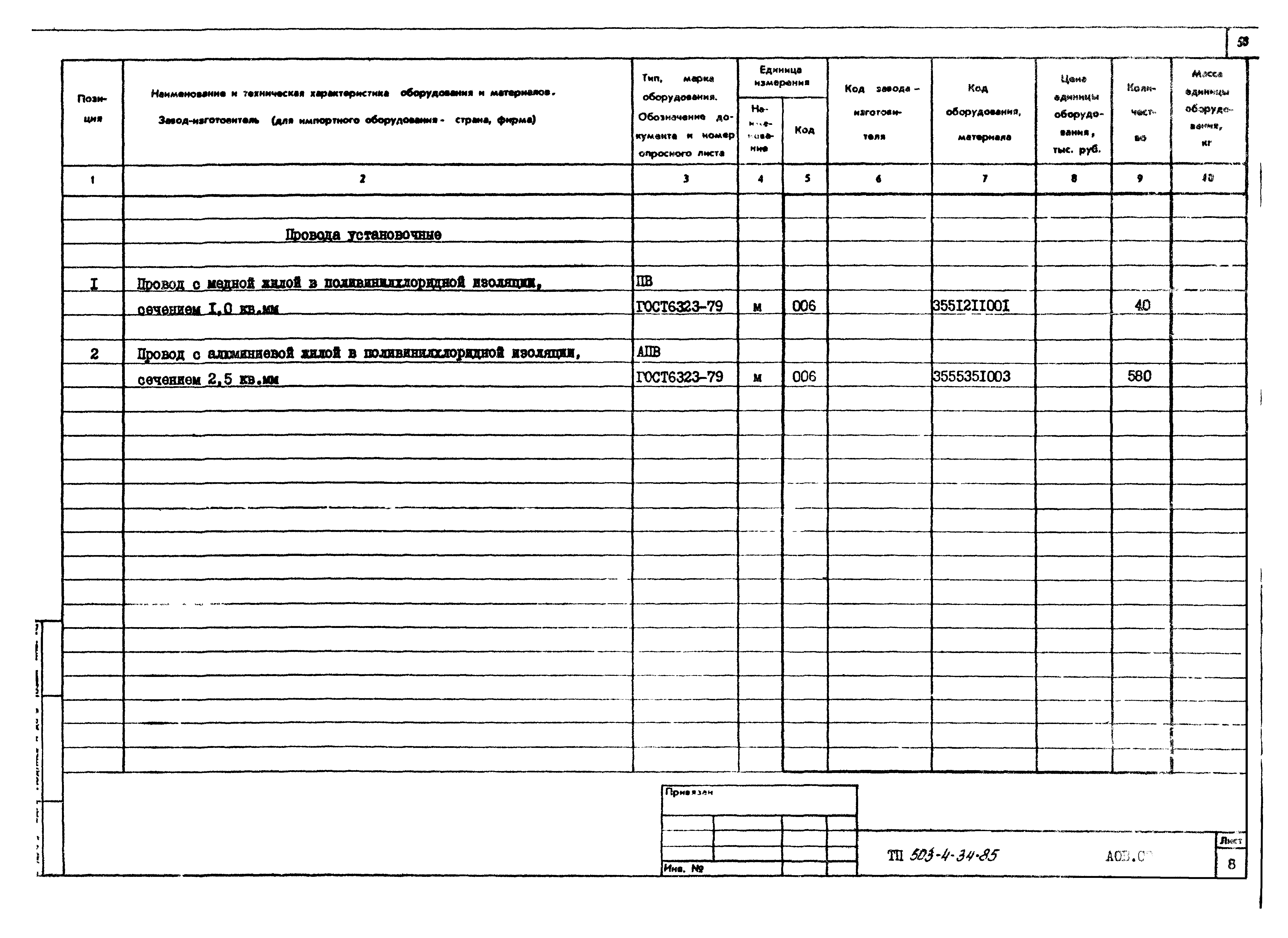 Типовой проект 503-4-34.85