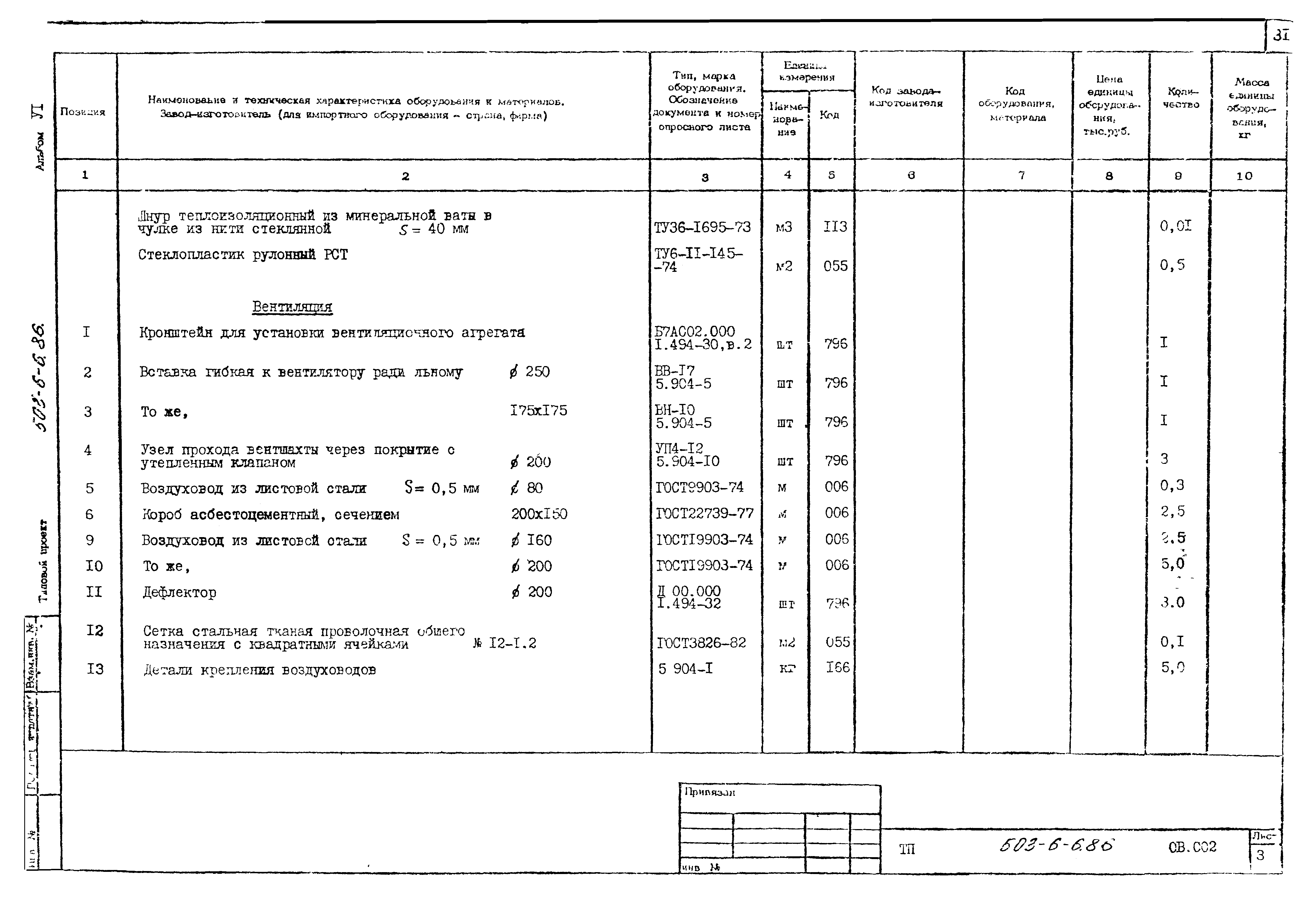 Типовой проект 503-6-6.86