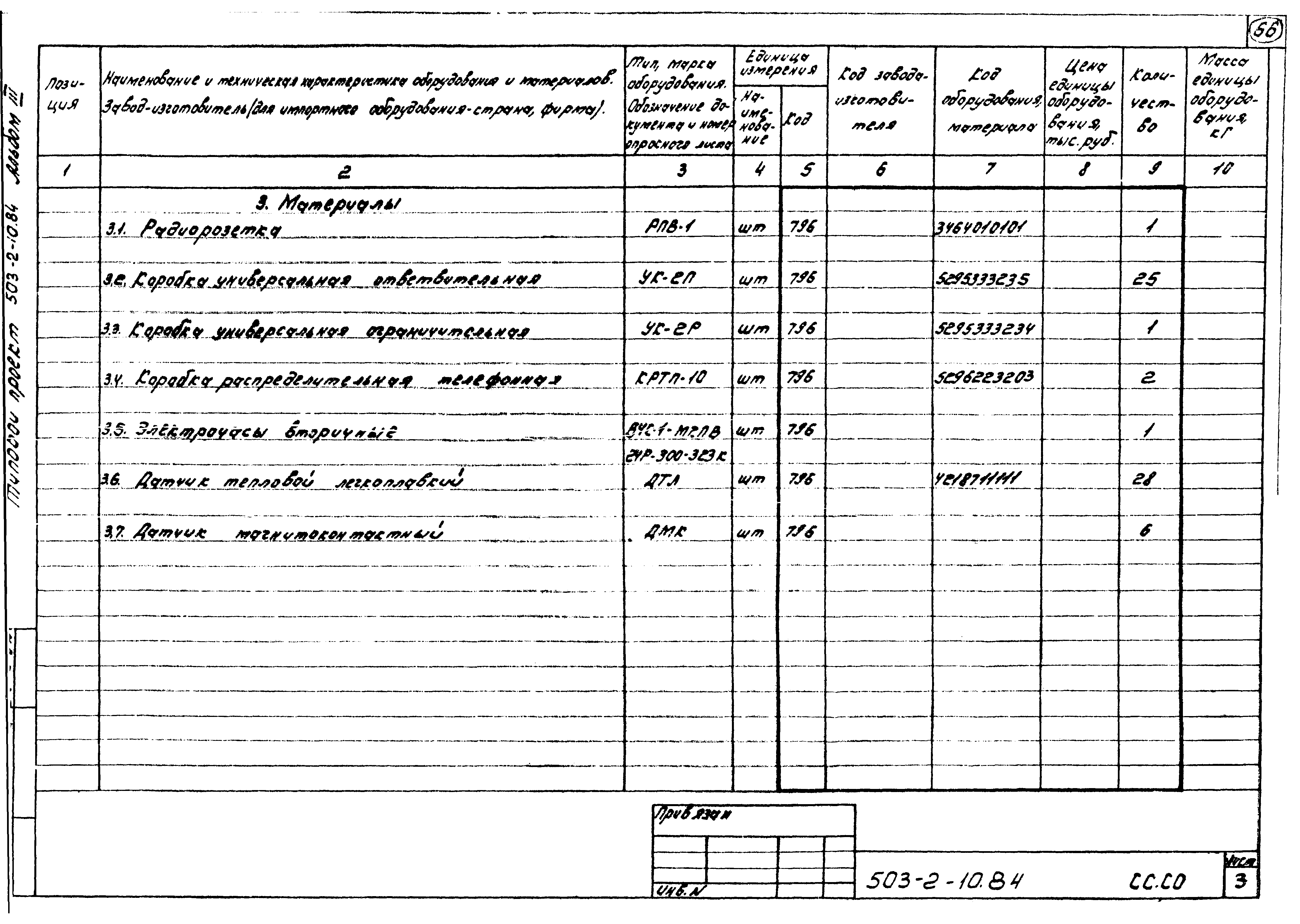 Типовой проект 503-2-10.84