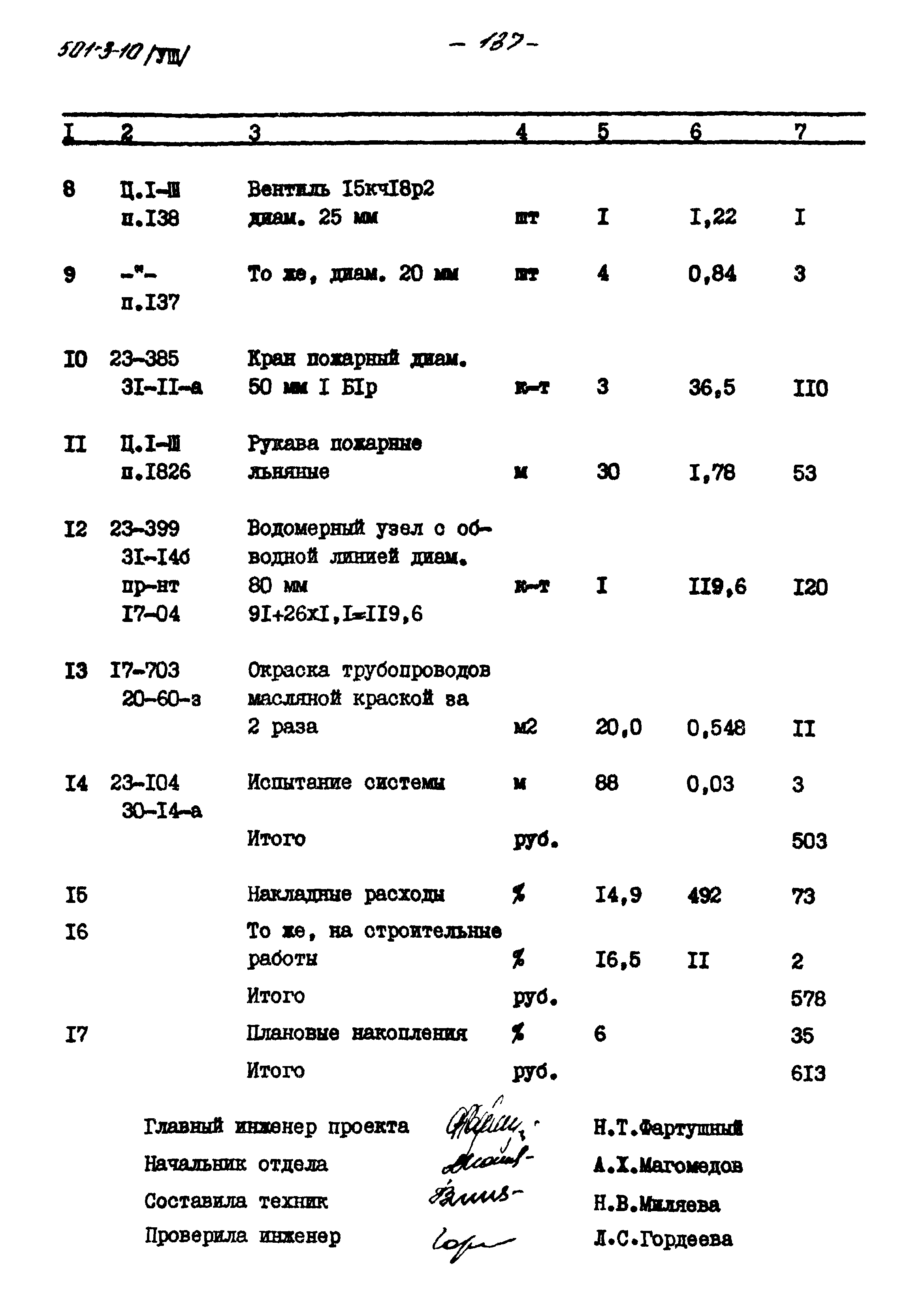 Типовой проект 501-3-10