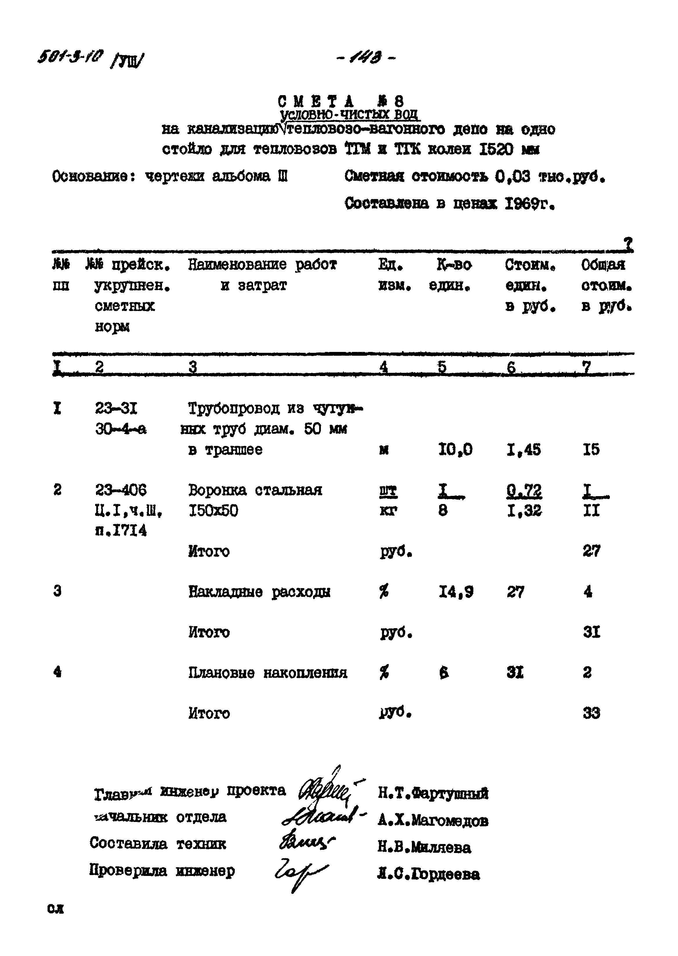 Типовой проект 501-3-10