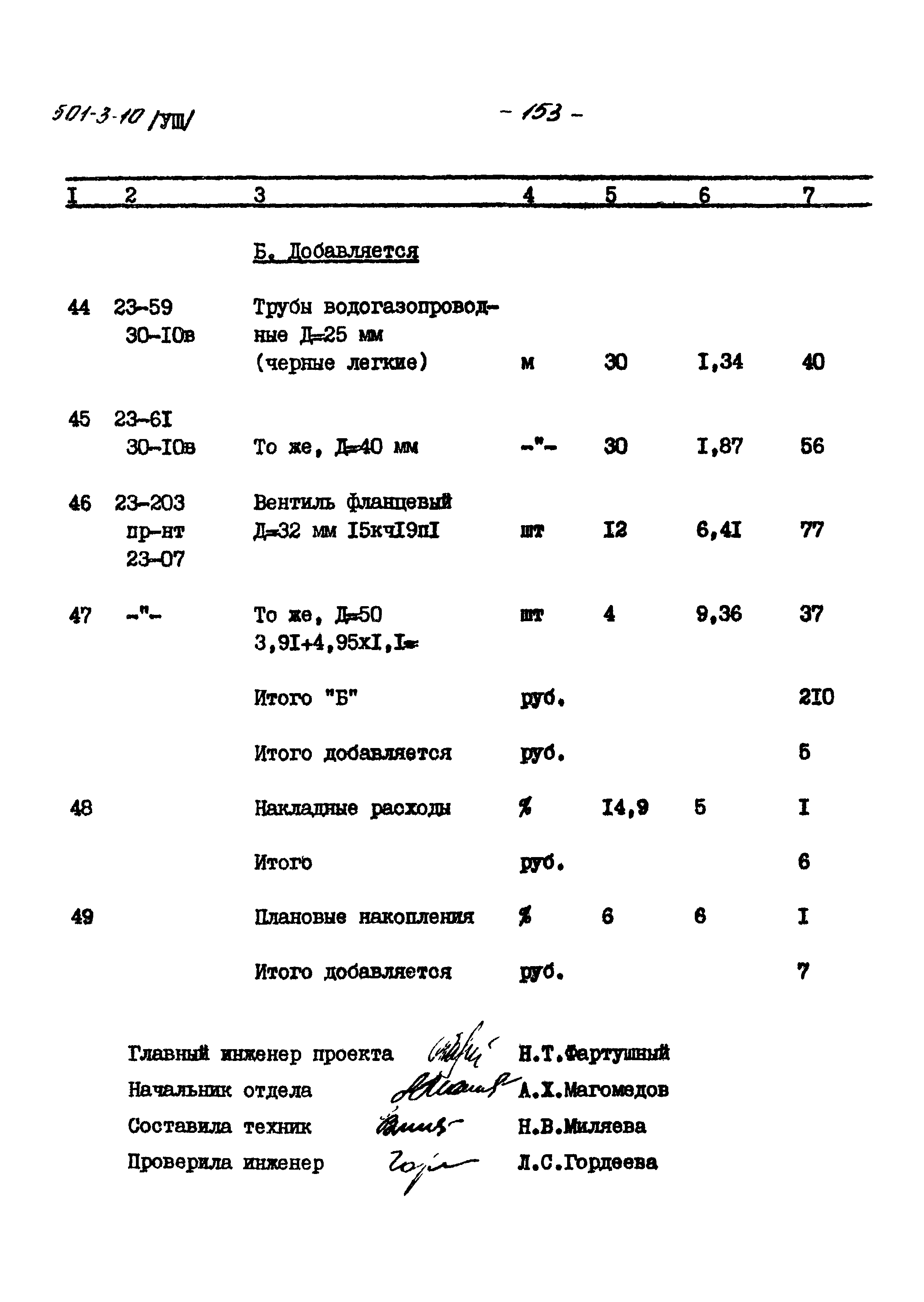 Типовой проект 501-3-10