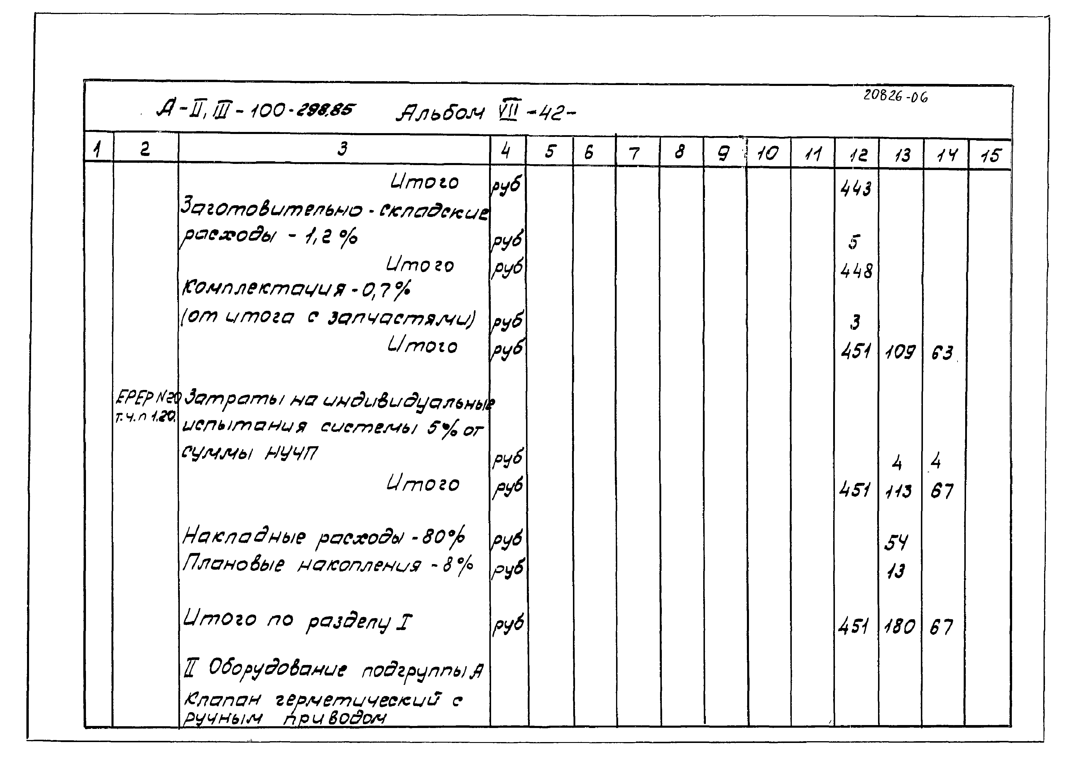 Типовой проект А-II,III-100-298.85