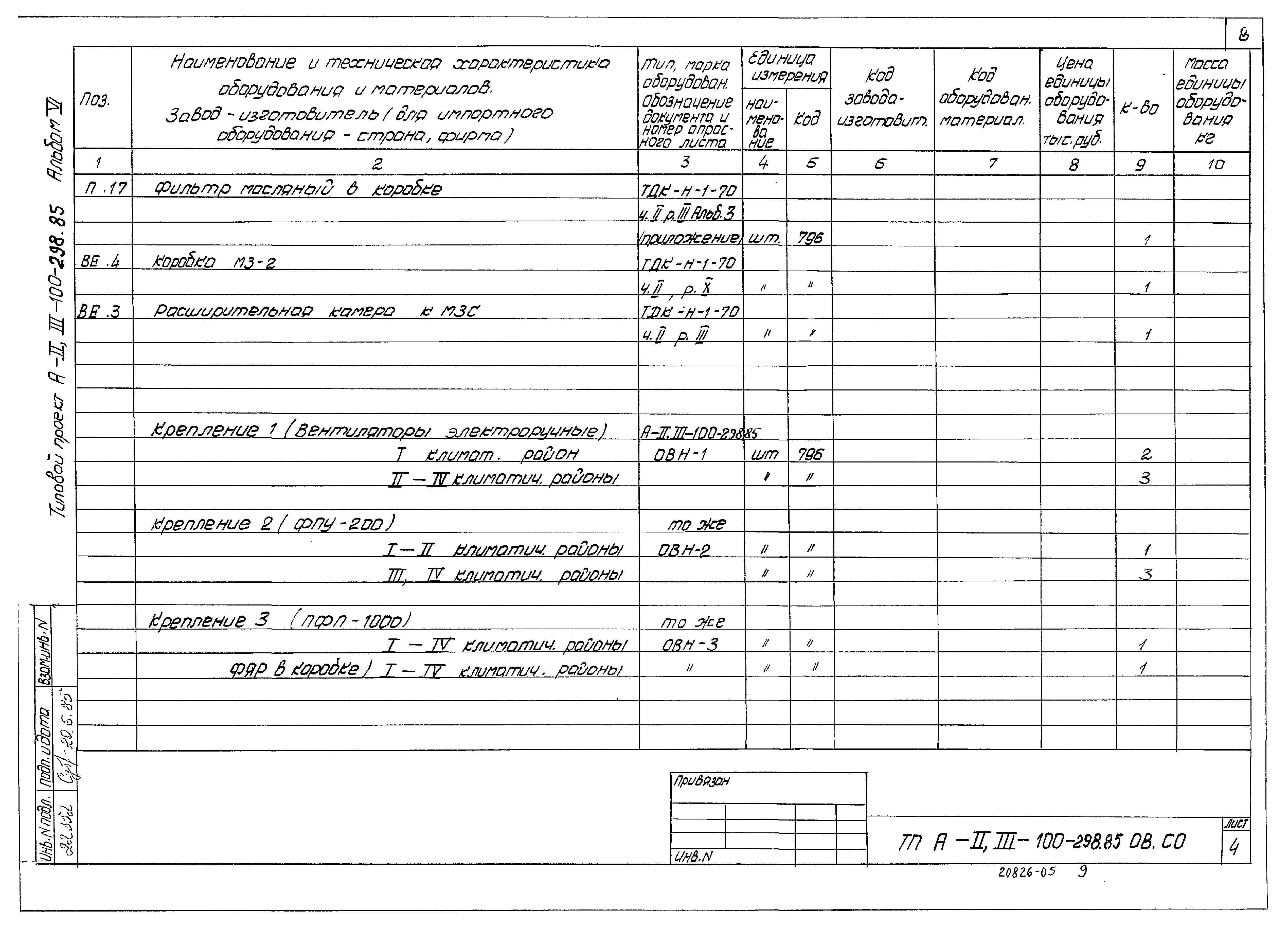 Типовой проект А-II,III-100-298.85