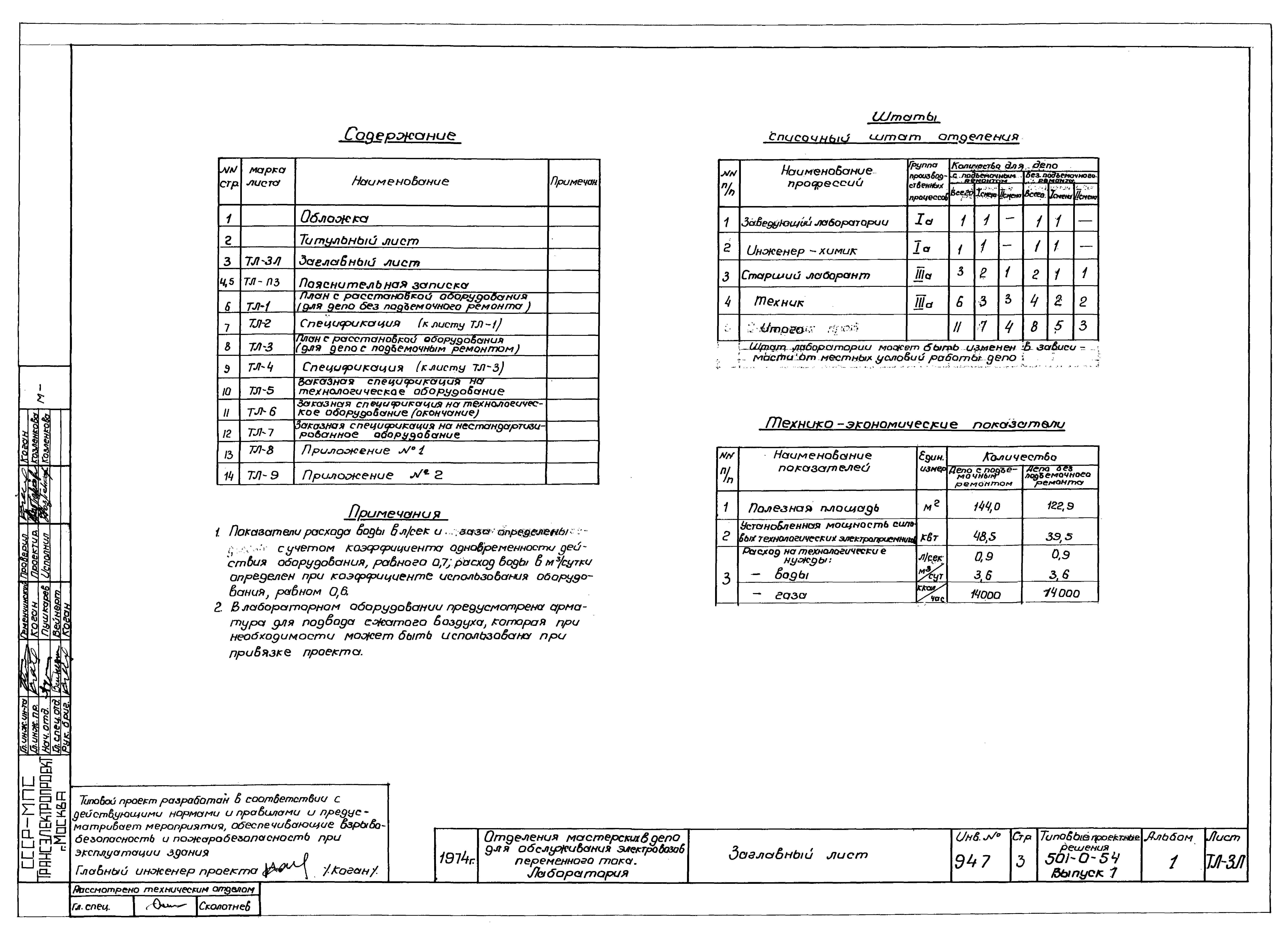 Типовые проектные решения 501-0-54