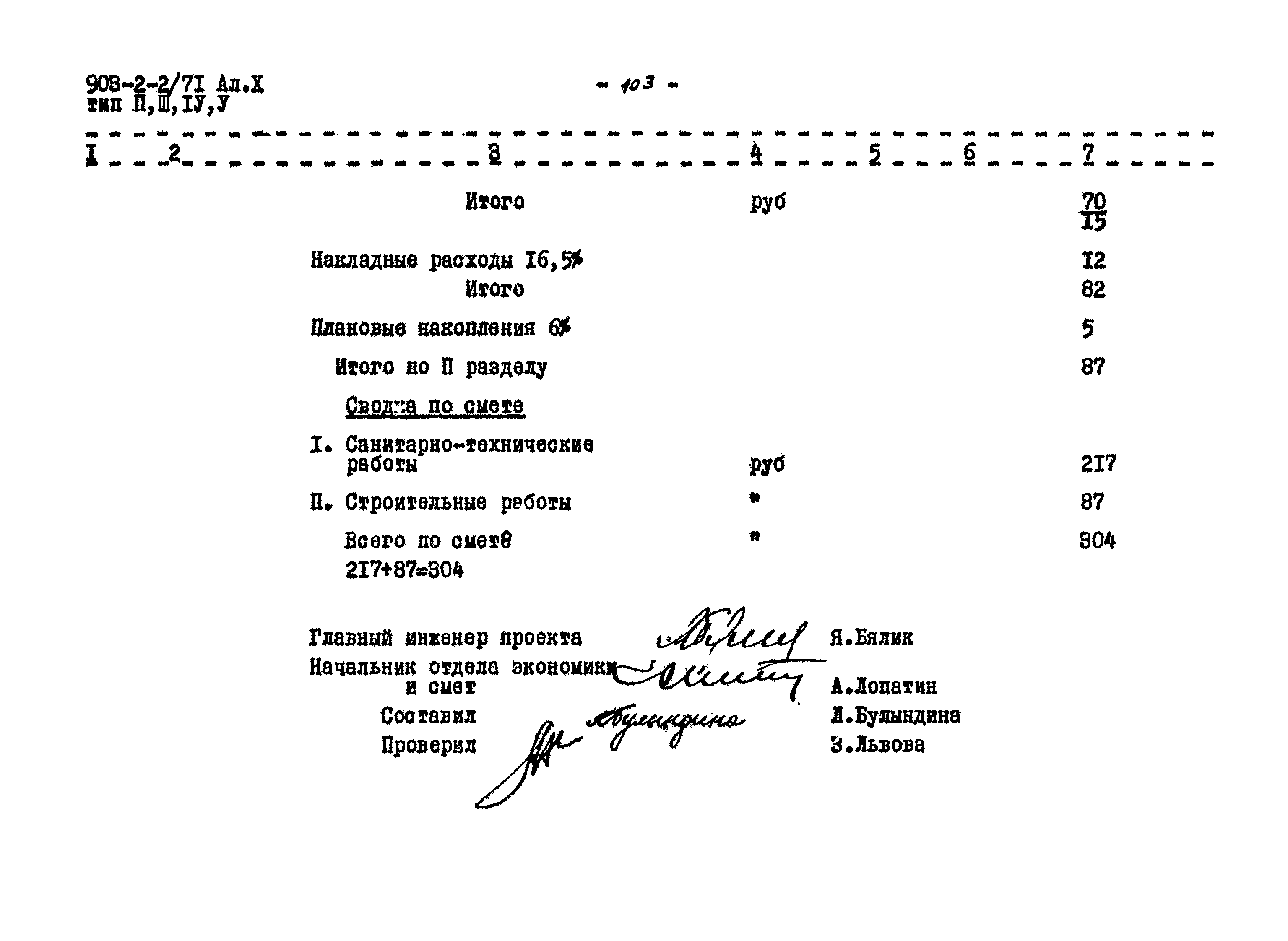 Типовой проект 903-2-2/71