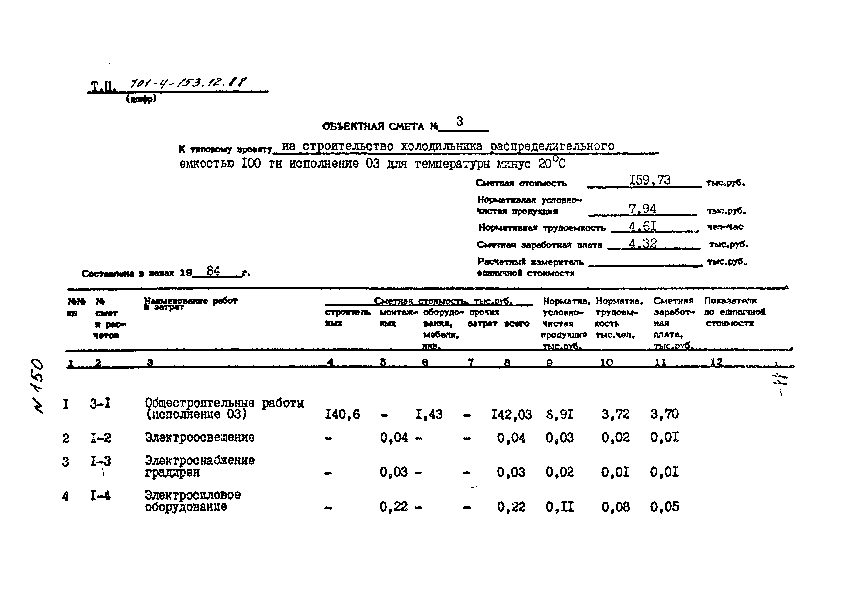 Типовой проект 701-4-153.12.88