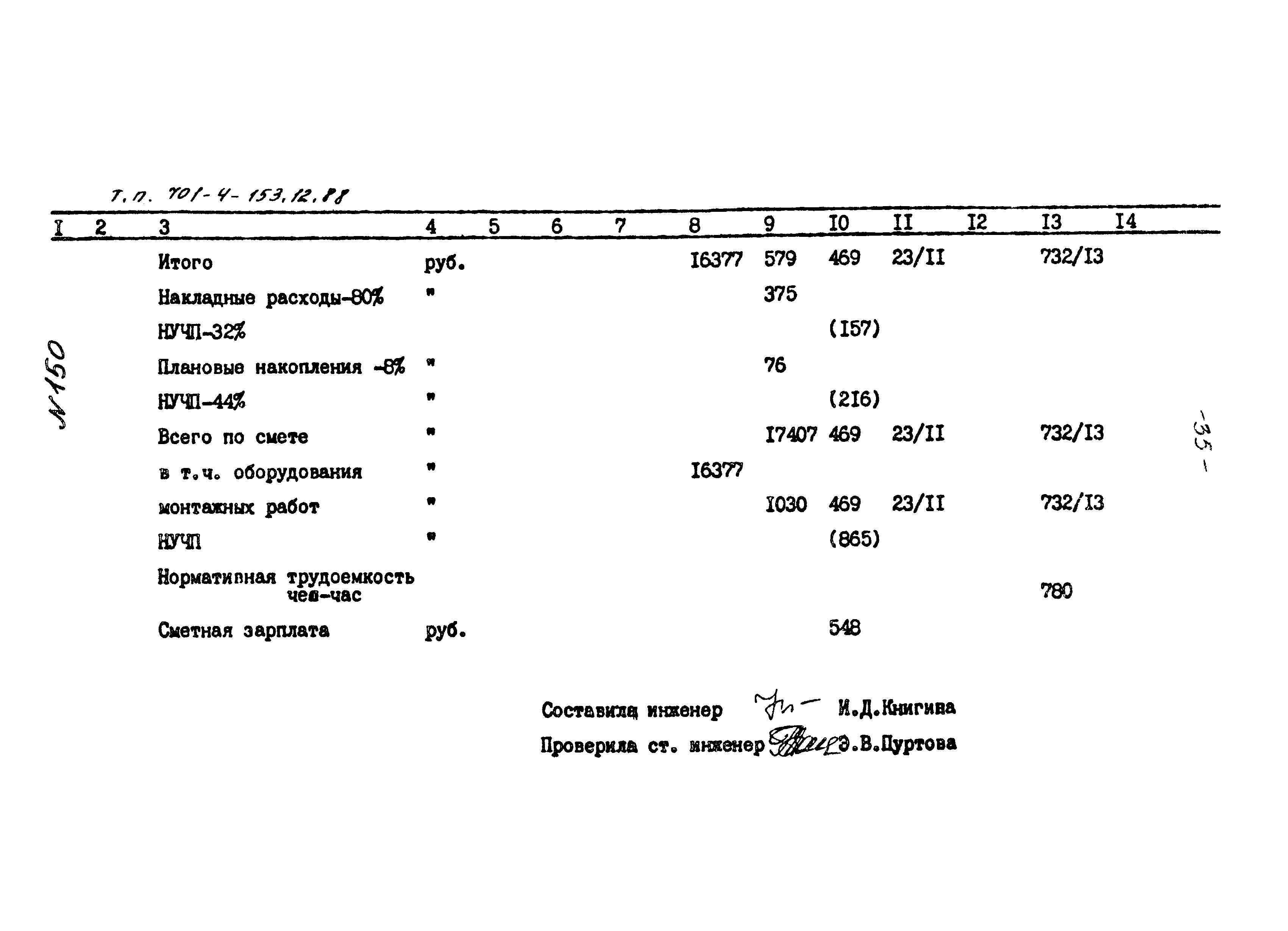 Типовой проект 701-4-153.12.88