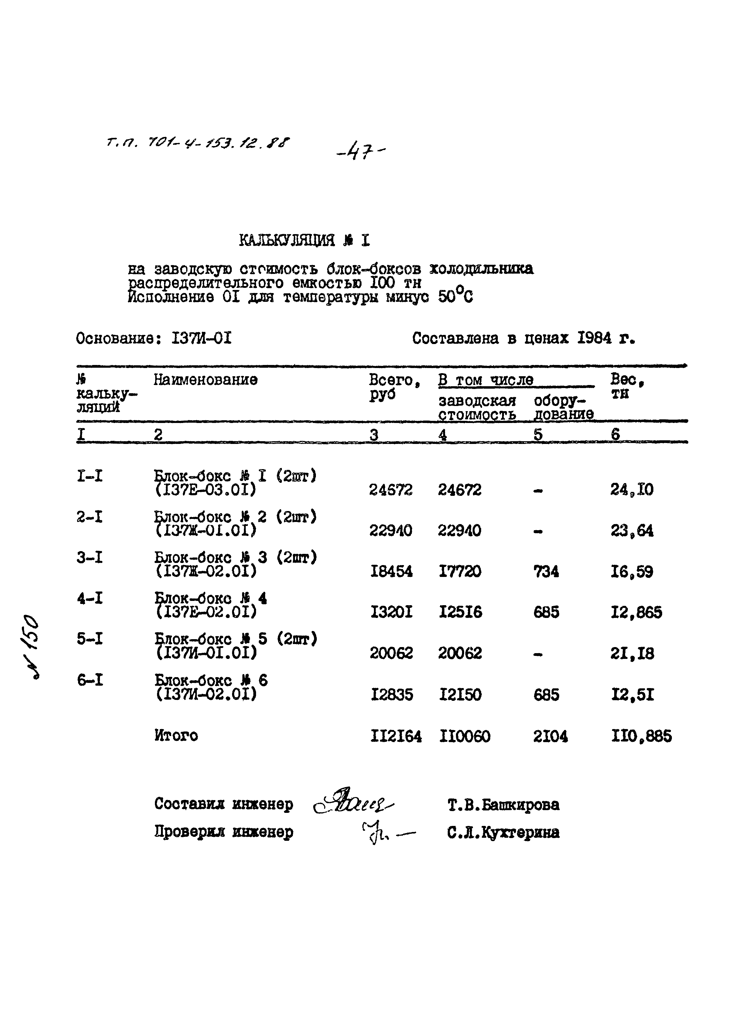 Типовой проект 701-4-153.12.88