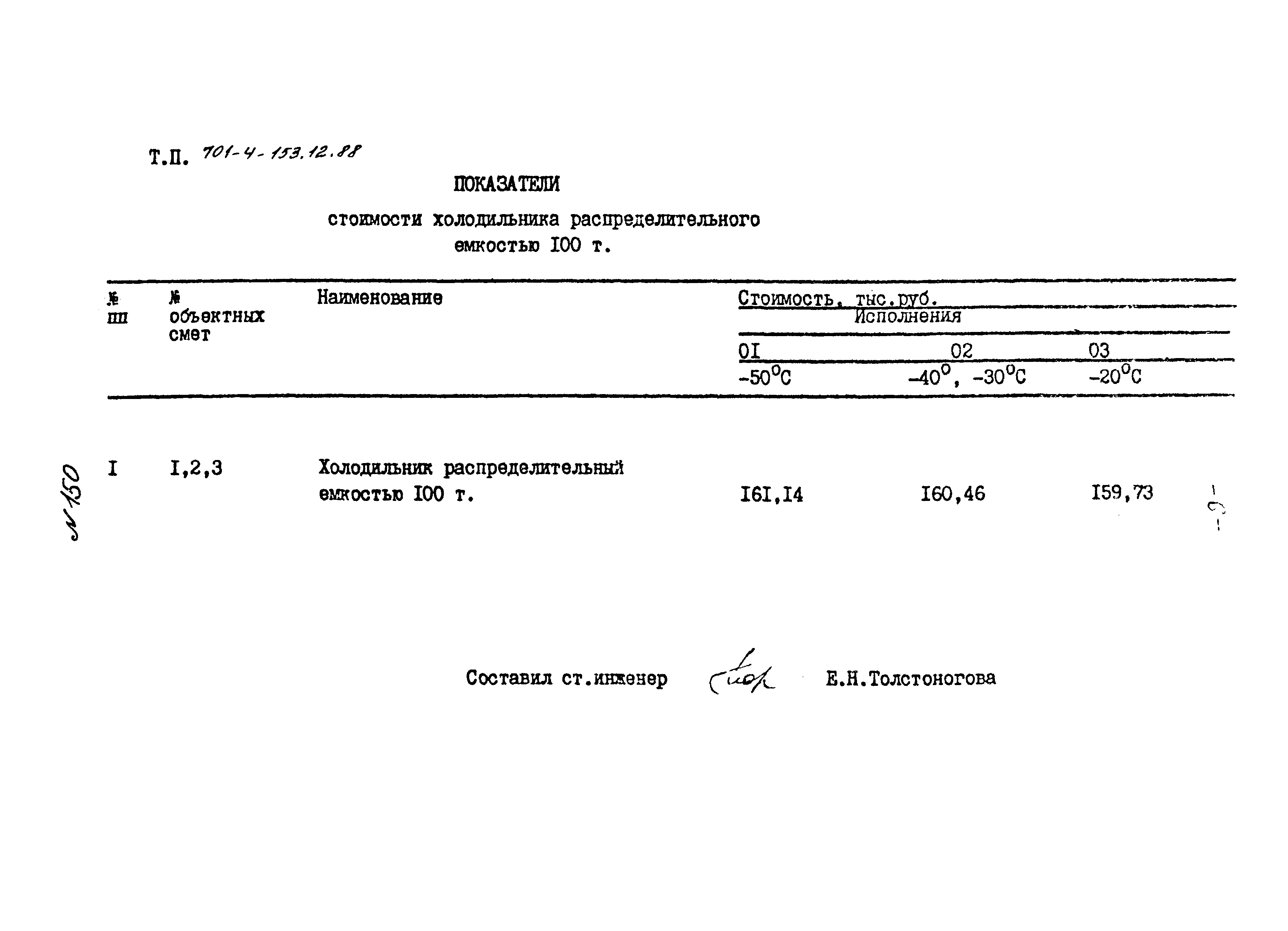 Типовой проект 701-4-153.12.88