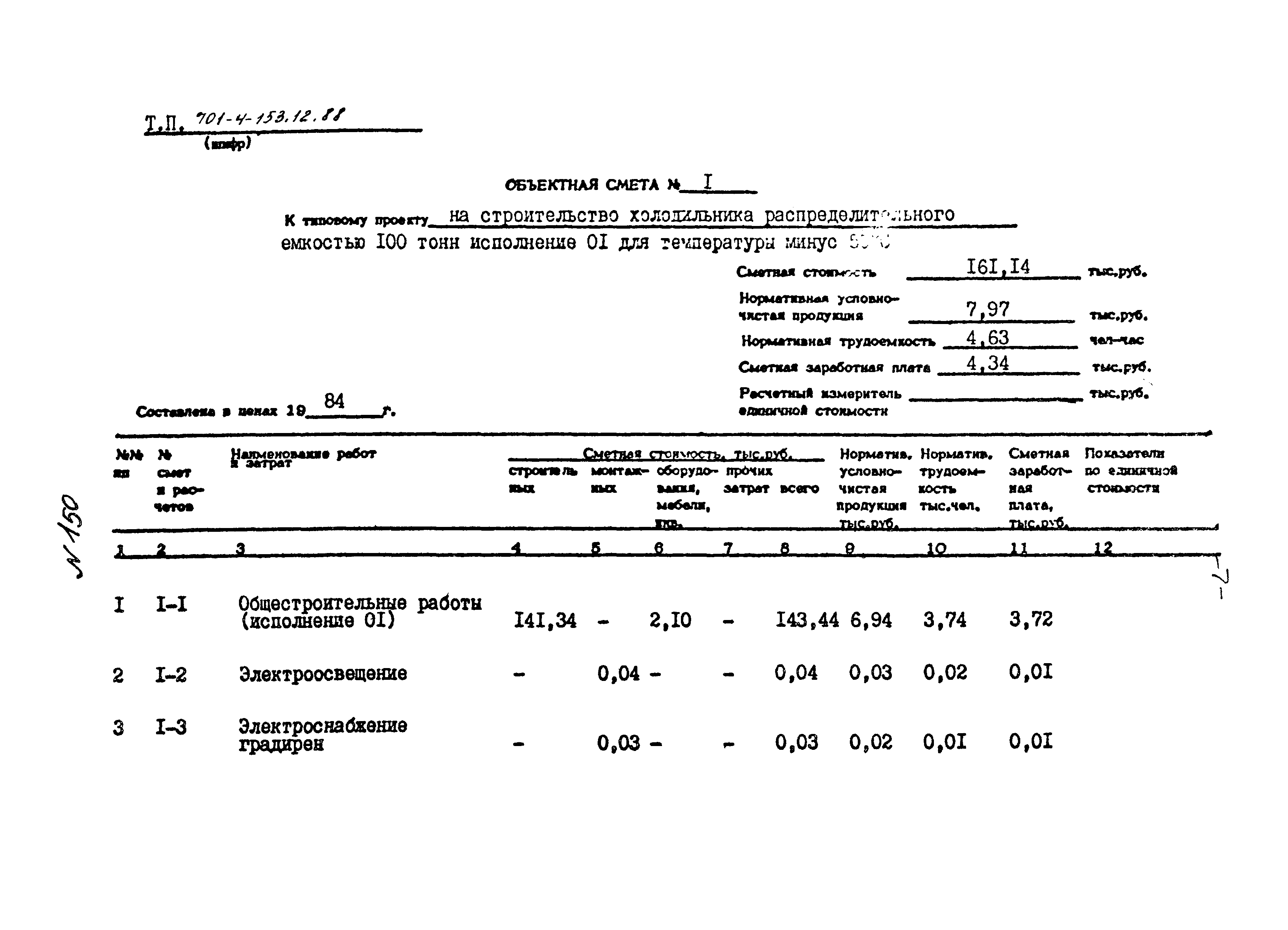 Типовой проект 701-4-153.12.88