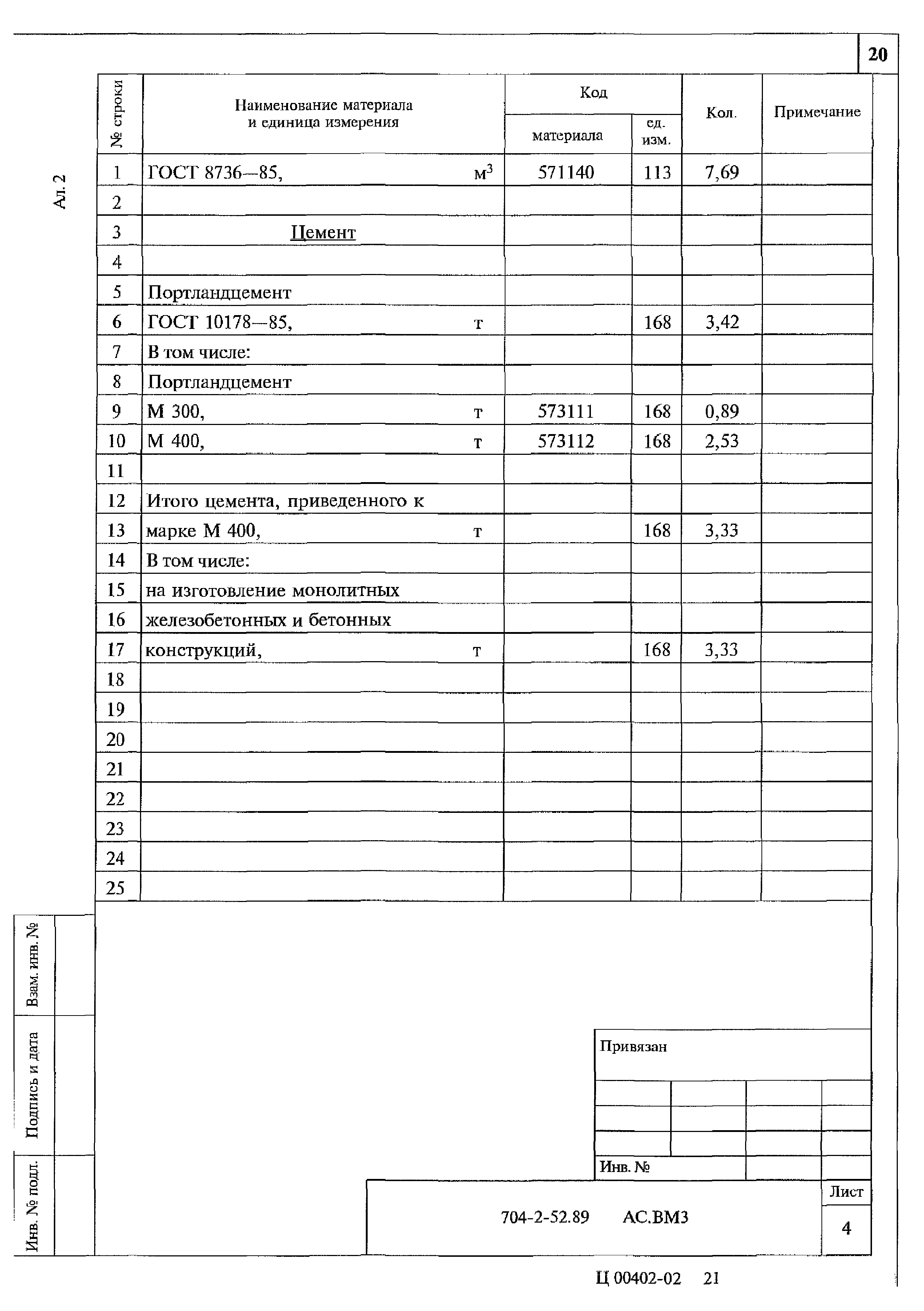 Типовой проект 704-2-52.89