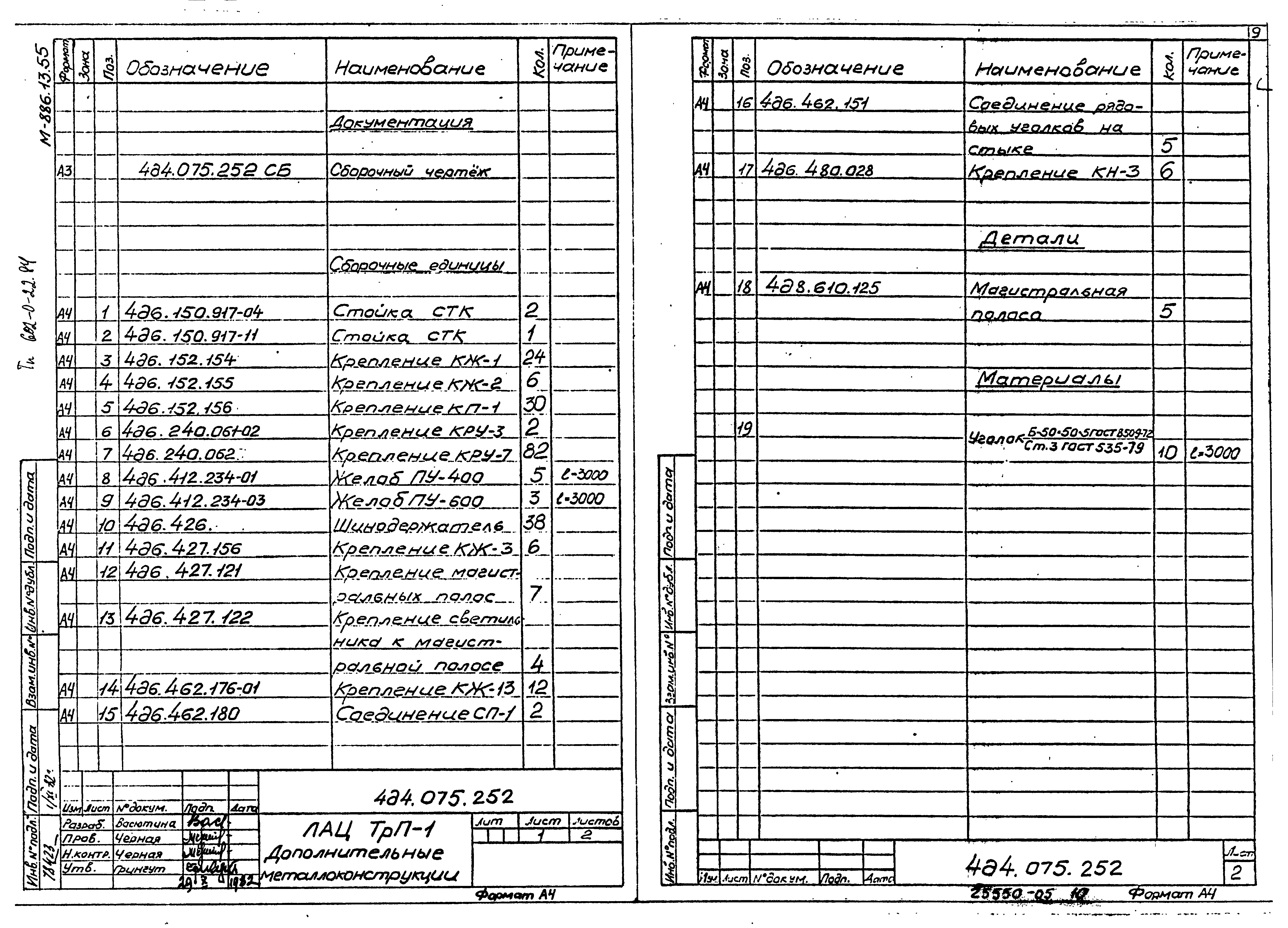 Типовые проектные решения 602-0-22.84