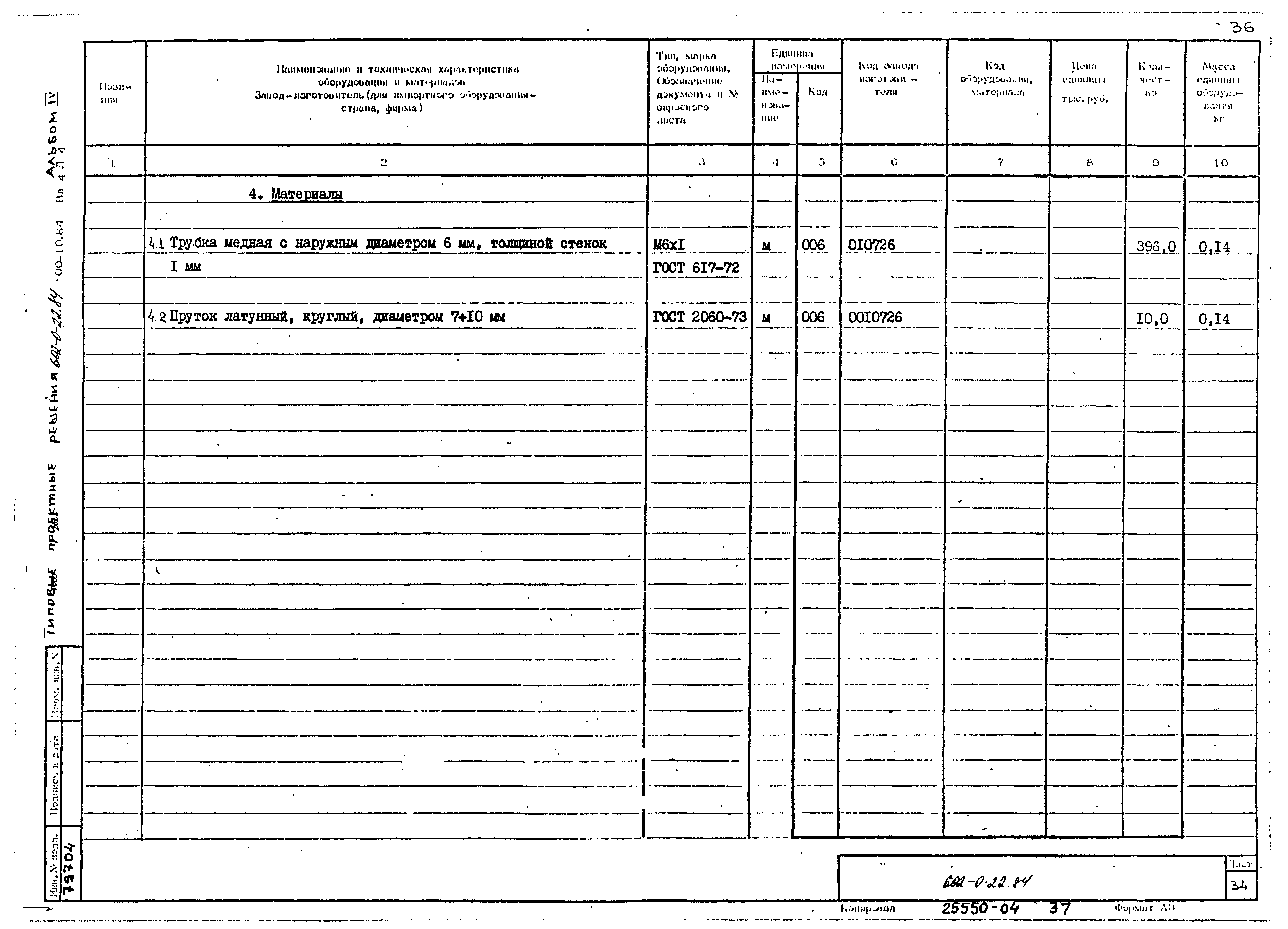 Типовые проектные решения 602-0-22.84