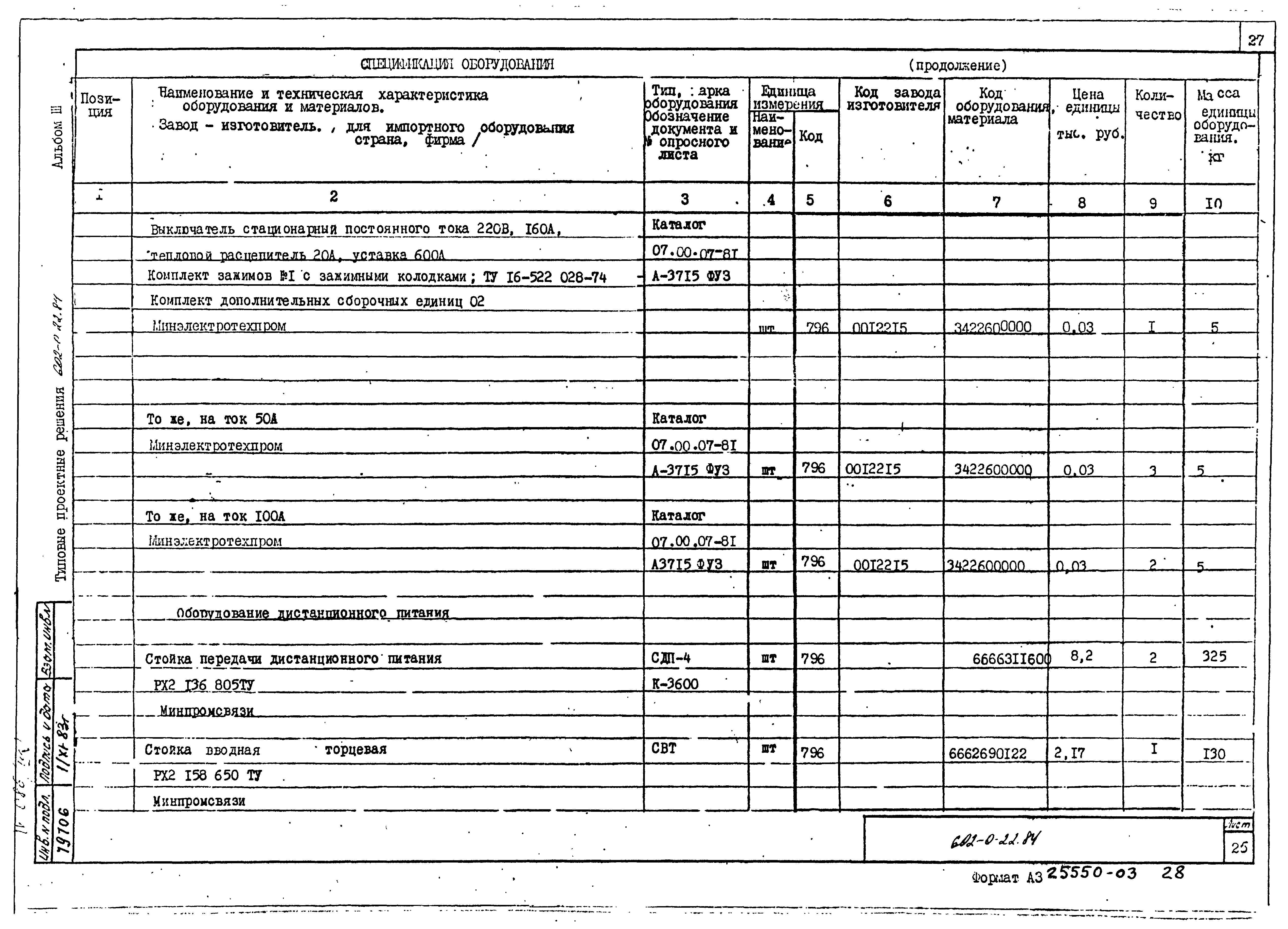 Типовые проектные решения 602-0-22.84