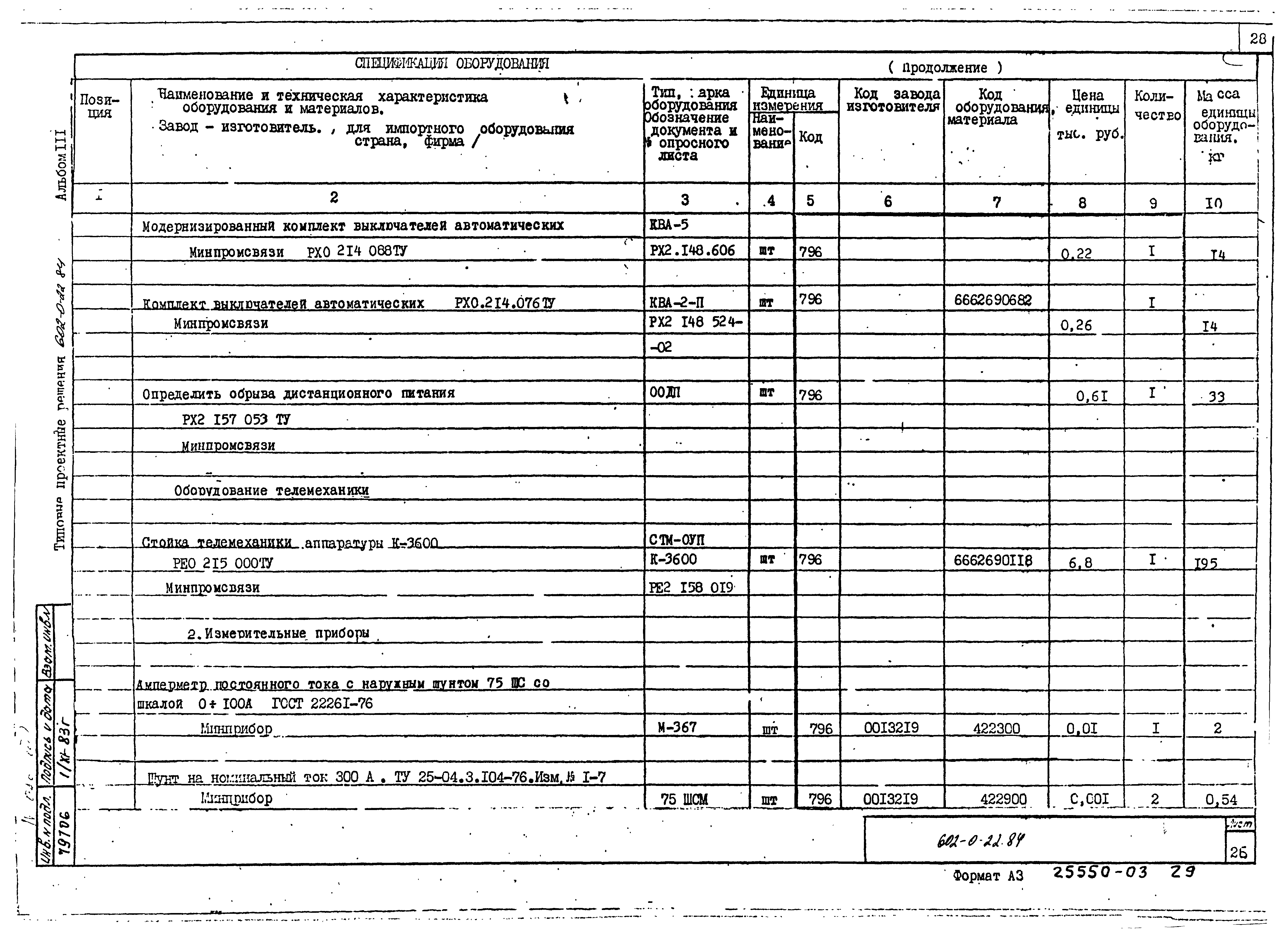 Типовые проектные решения 602-0-22.84