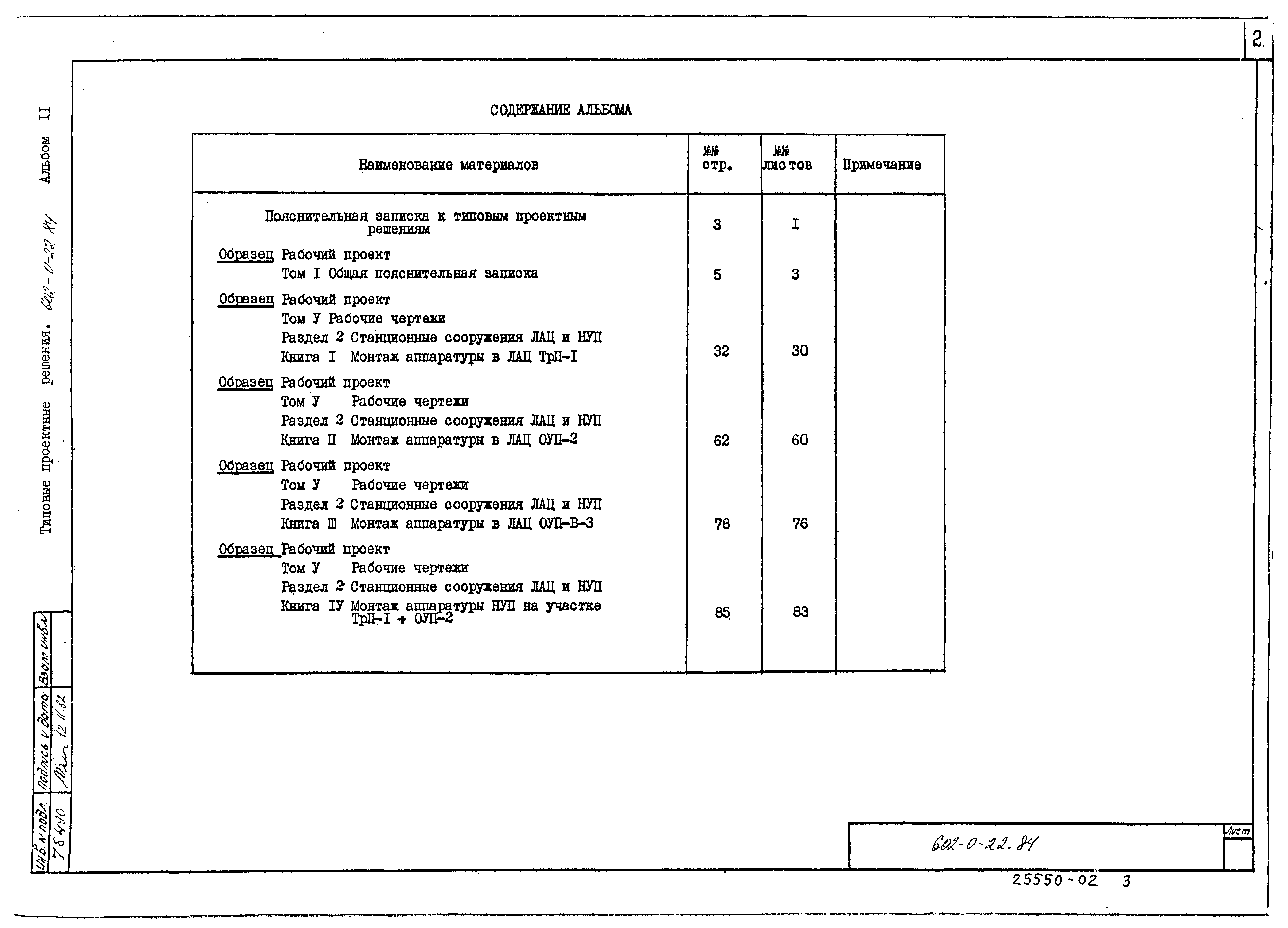 Типовые проектные решения 602-0-22.84