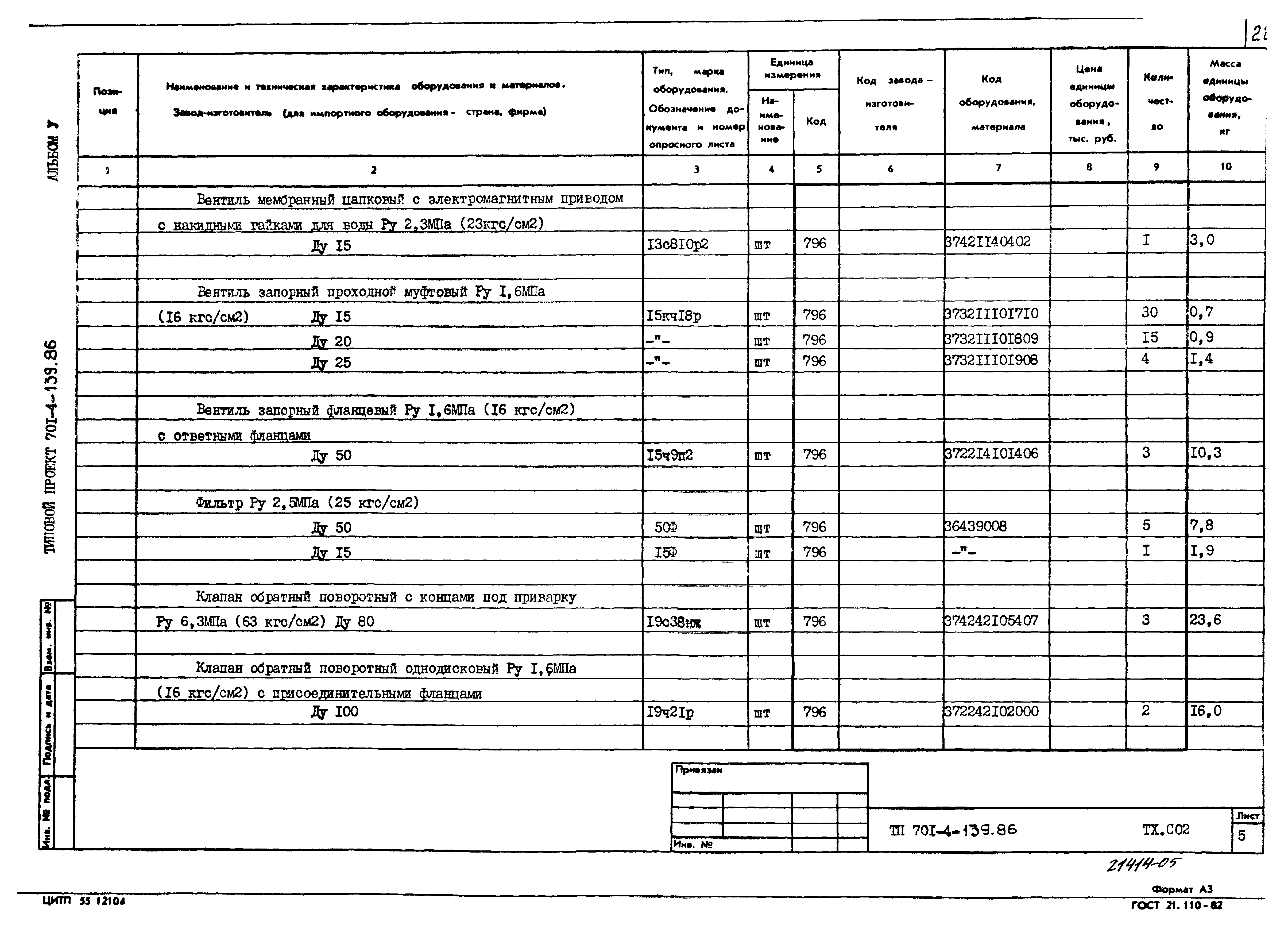 Типовой проект 701-4-139.86