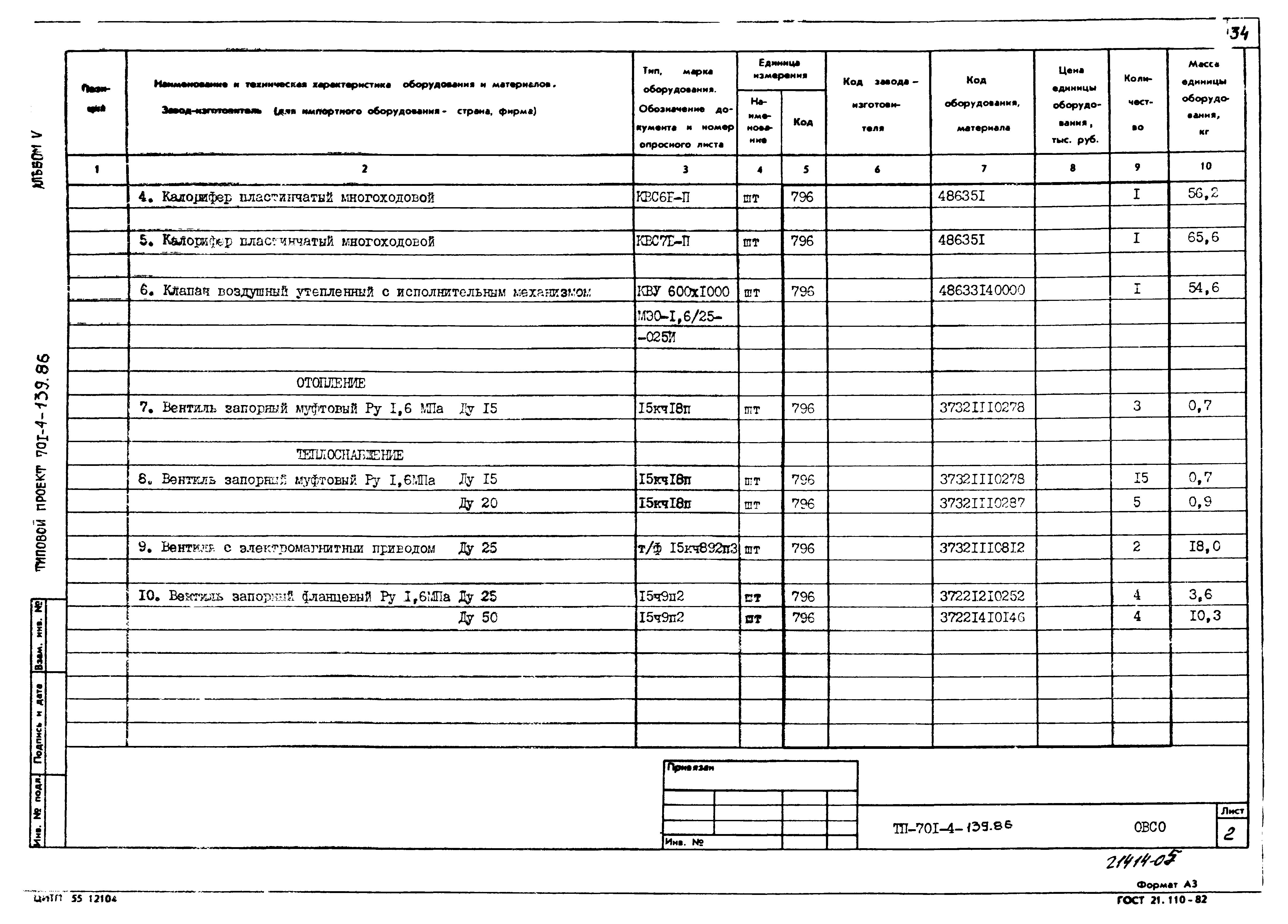 Типовой проект 701-4-139.86