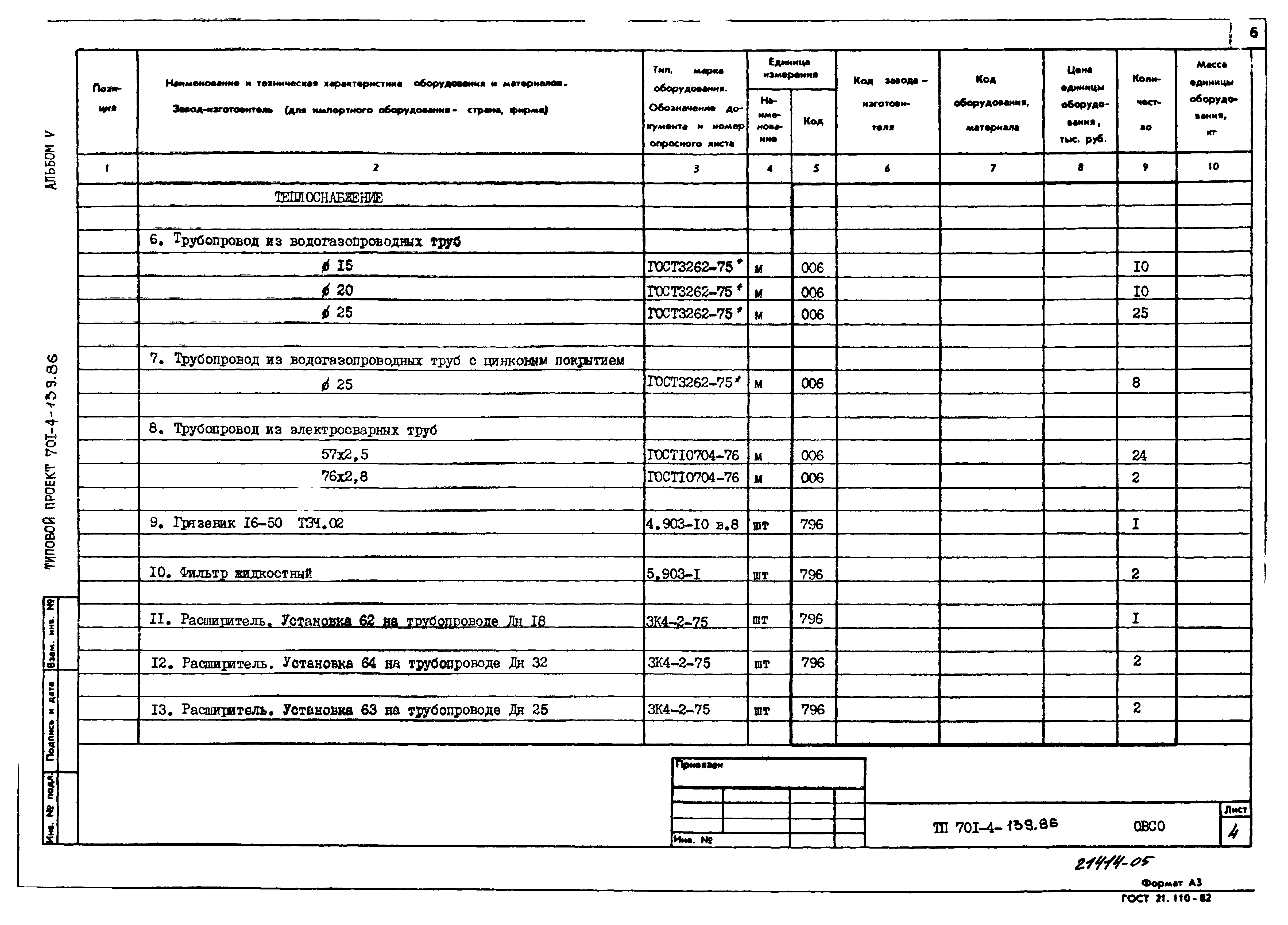 Типовой проект 701-4-139.86